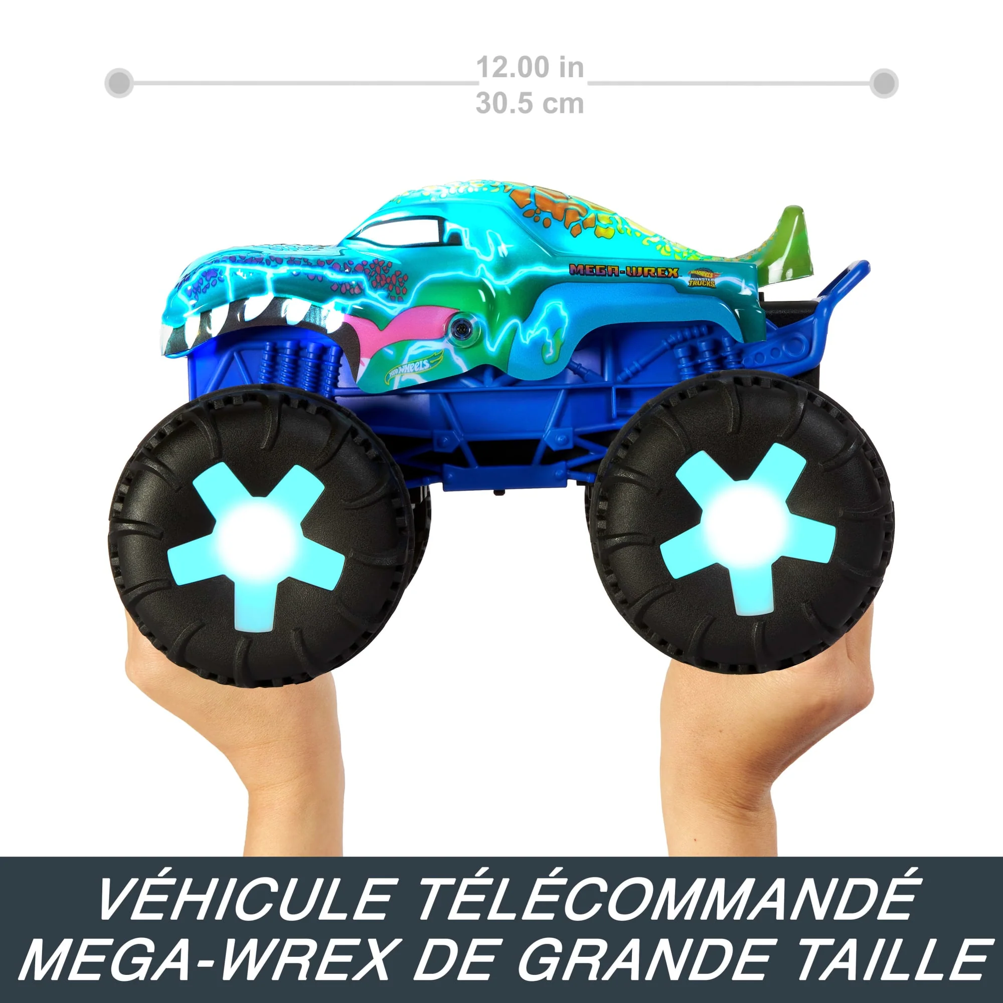 Hot Wheels Monster Trucks-MEGA-Wrex-Véhicule Télécommandé Échelle 1/15 - Image 3