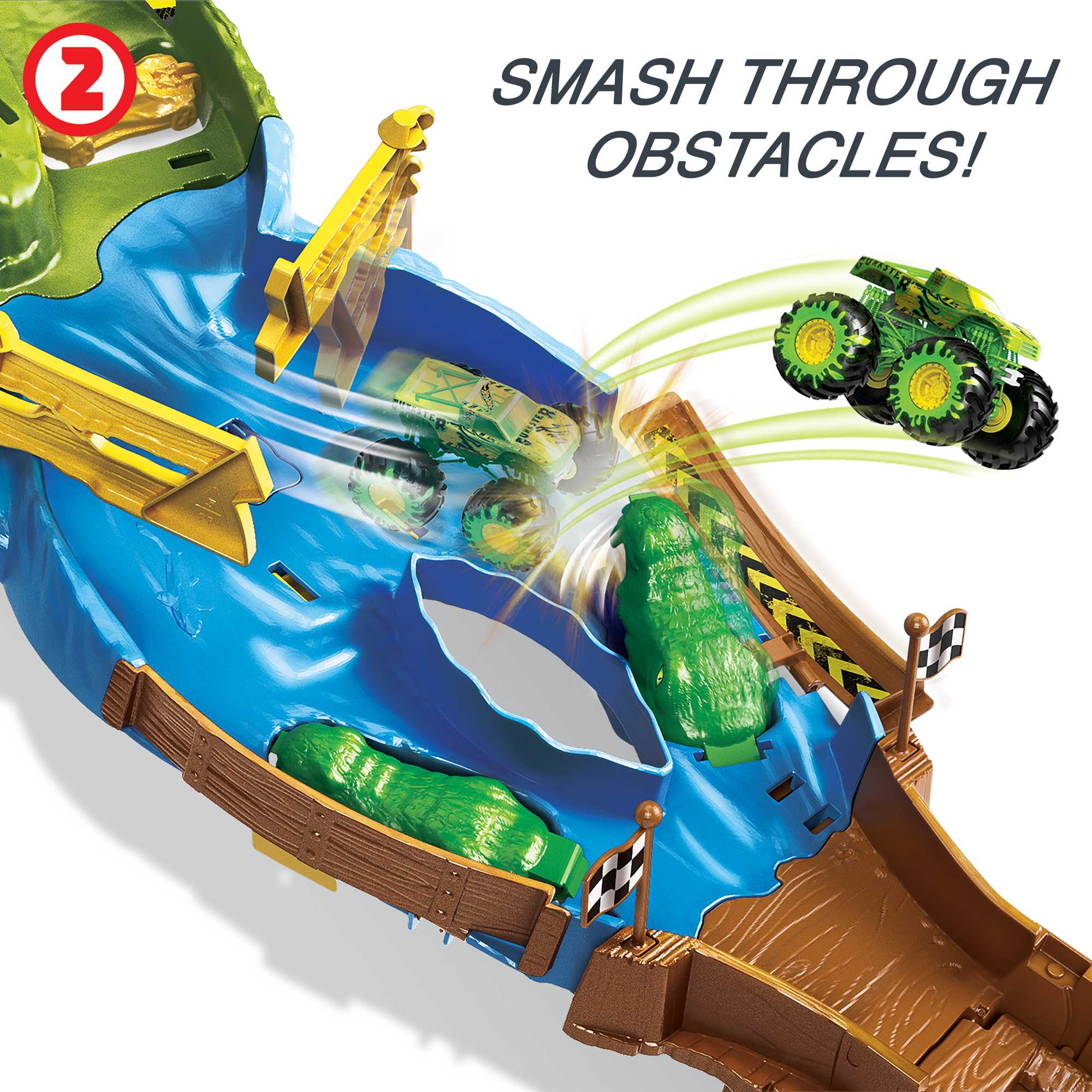 Hot Wheels Monster Trucks Wreckin' Raceway Playset - Image 4