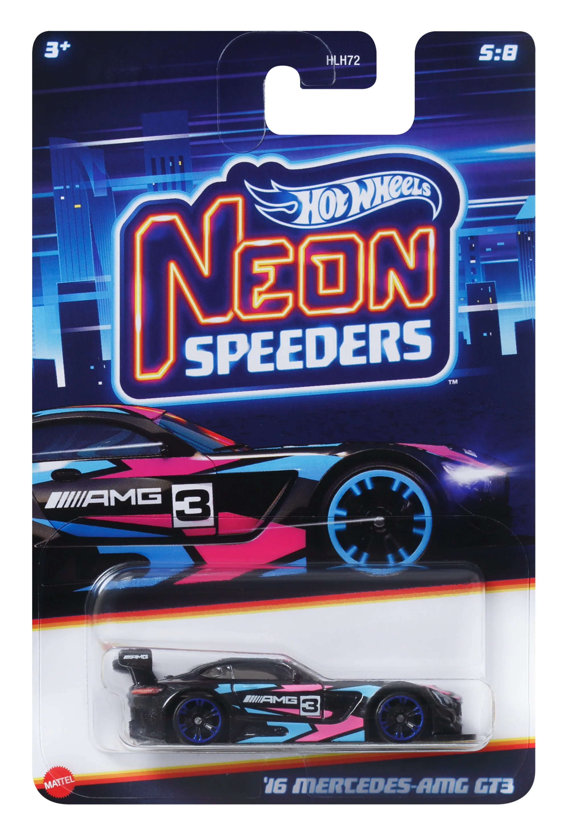 Αυτοκινητάκια Hot Wheels, Neon Speeders, 1 Μεταλλικό Αυτοκινητάκι Με Μοντέρνα Φωτεινά Σχέδια - Image 6