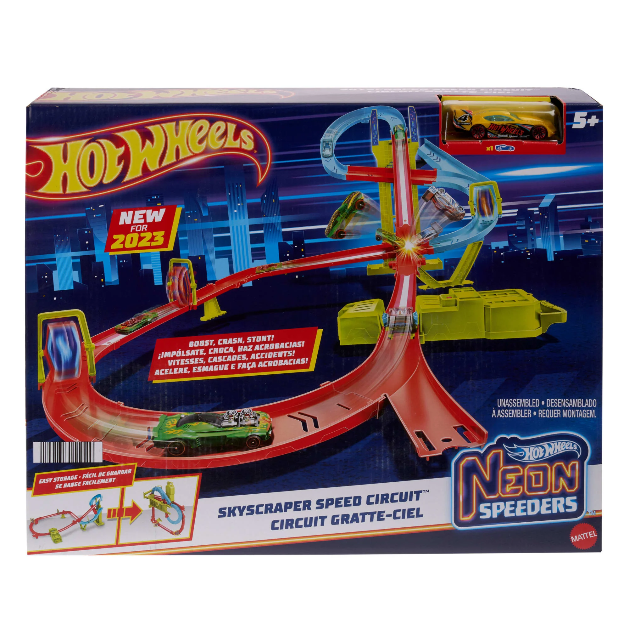 Hot Wheels Neon Speeders Circuito A Toda Velocidad Por El Rascacielos - Image 6