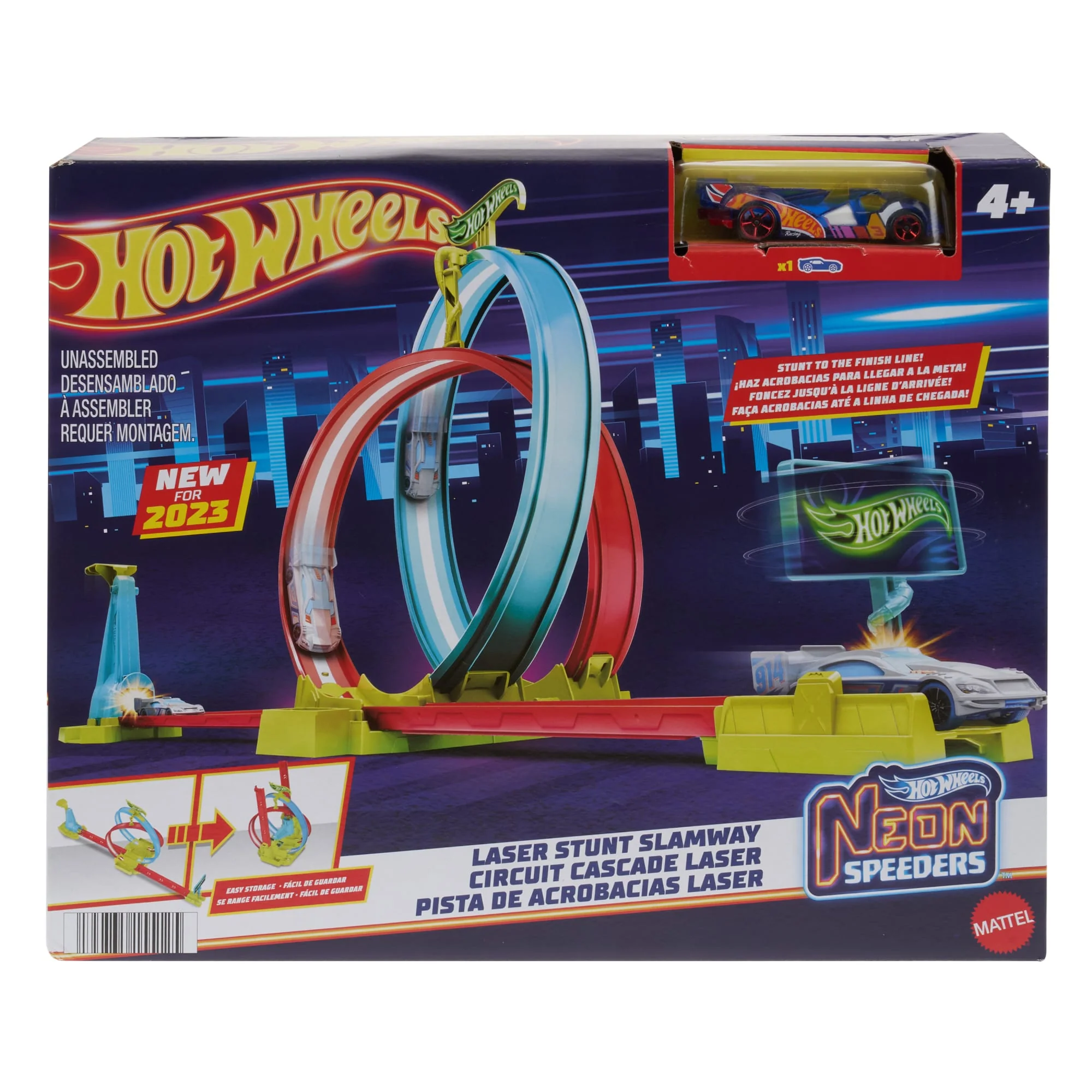 HOT WHEELS NEON SPEEDERS Laser Stunt Slamway Track Set - Image 4