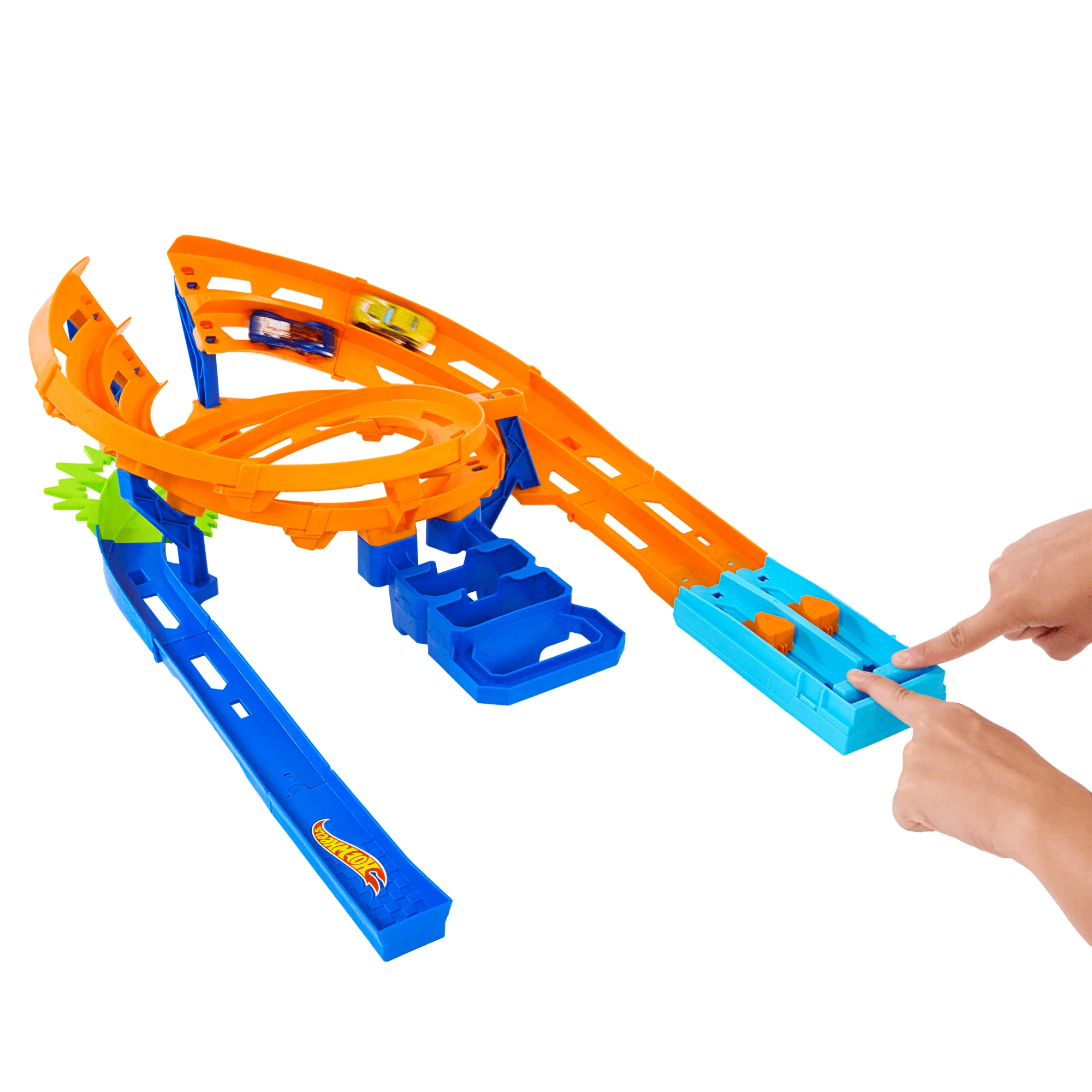 Hot Wheels Pista A Spirale, 2 Macchinine in Scala 1:64, Facile Da Riporre - Image 3