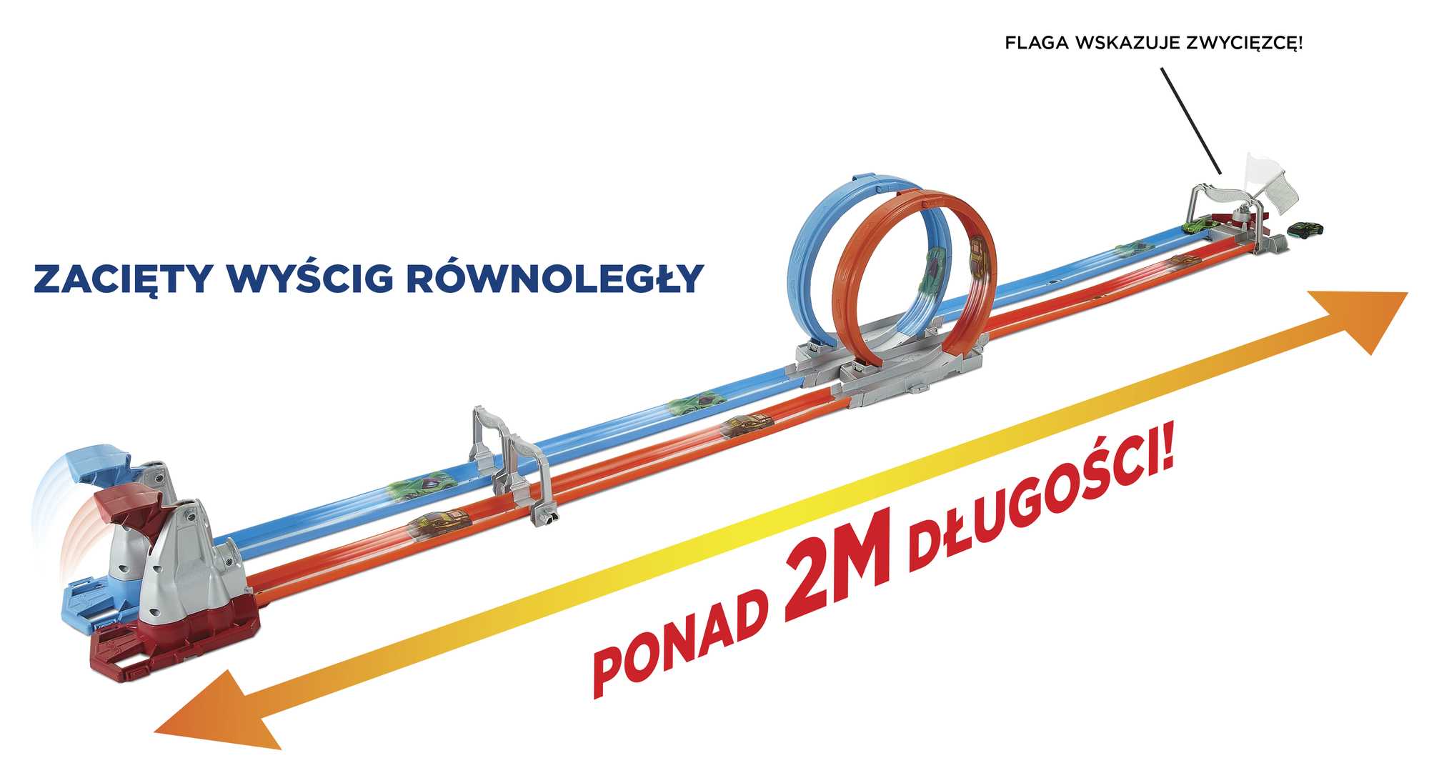 Hot Wheels® Podwójny tor z pętlą Zestaw - Image 3