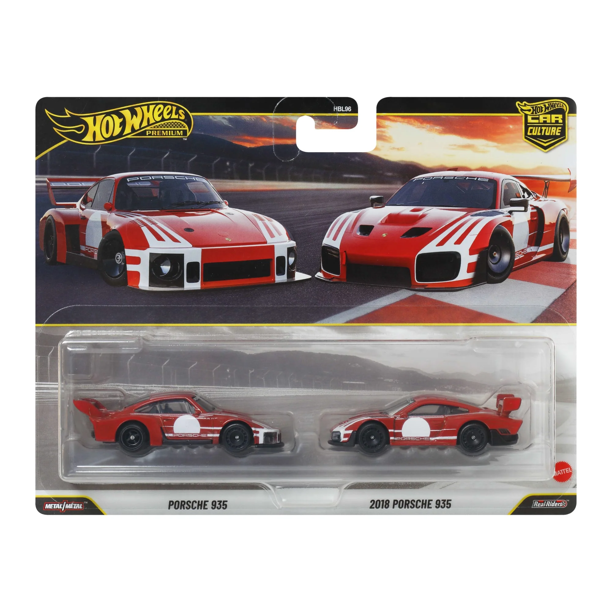 Hot Wheels Premium Kultowe auta 2-pak Porsche 935 + Porsche 935 Samochody 1:64 Zestaw autek Zabawki 3+ - Image 6
