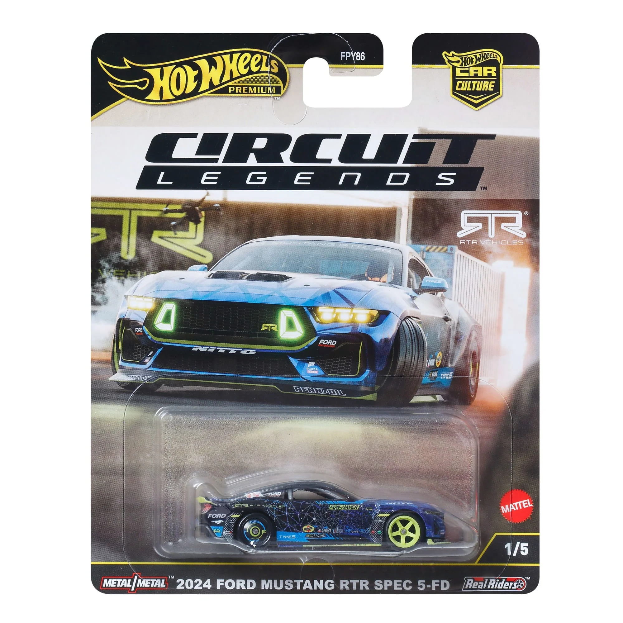 Hot Wheels Premium Car Culture Circuit Legends Rtr Mustang Drift Sammel-Spielzeugauto Im Maßstab 1:64 - Image 6