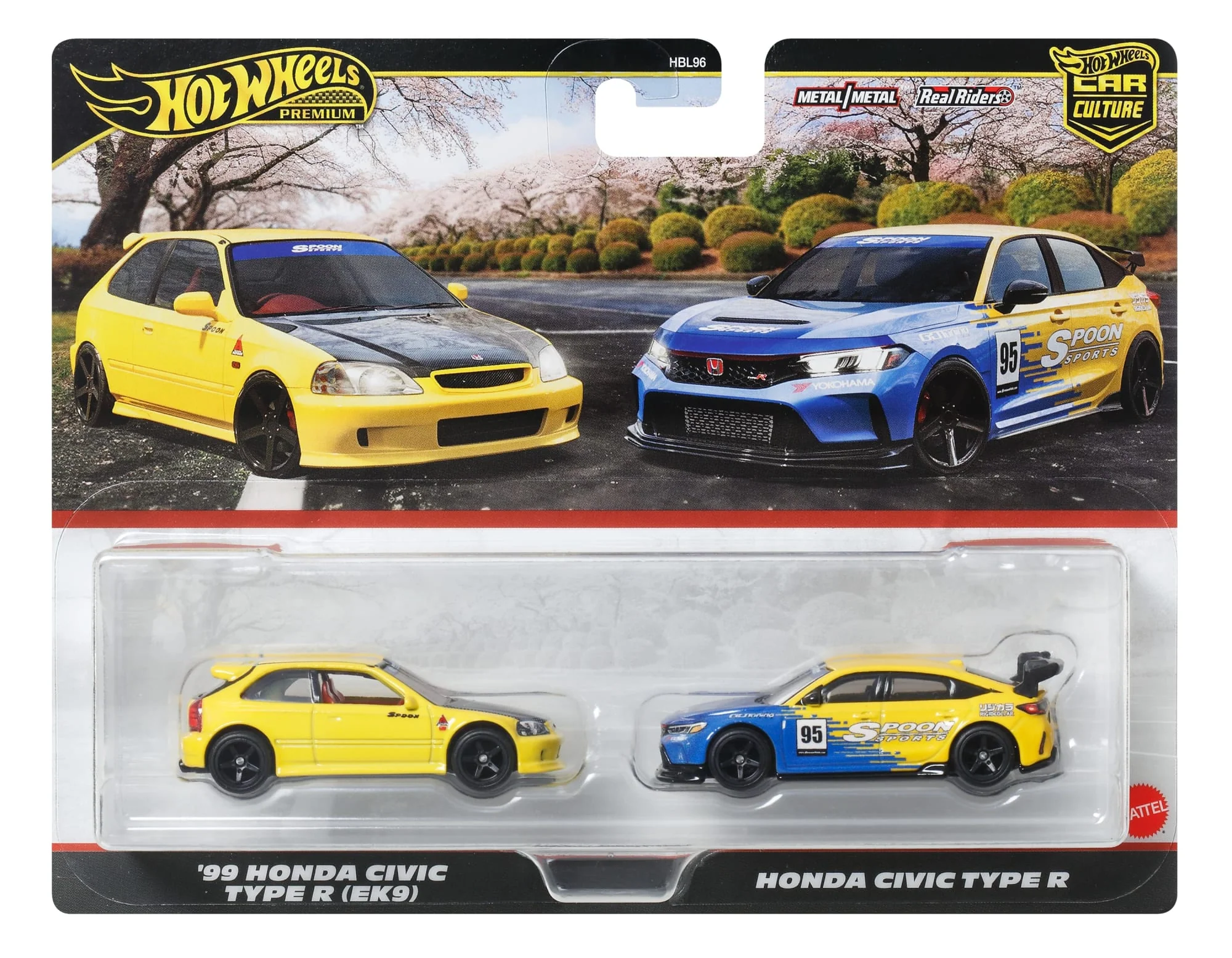 Hot Wheels Premium Car Culture Spoon Honda 2-Pack, 1:64 Scale Toy Cars For The Adult Collector - Image 6