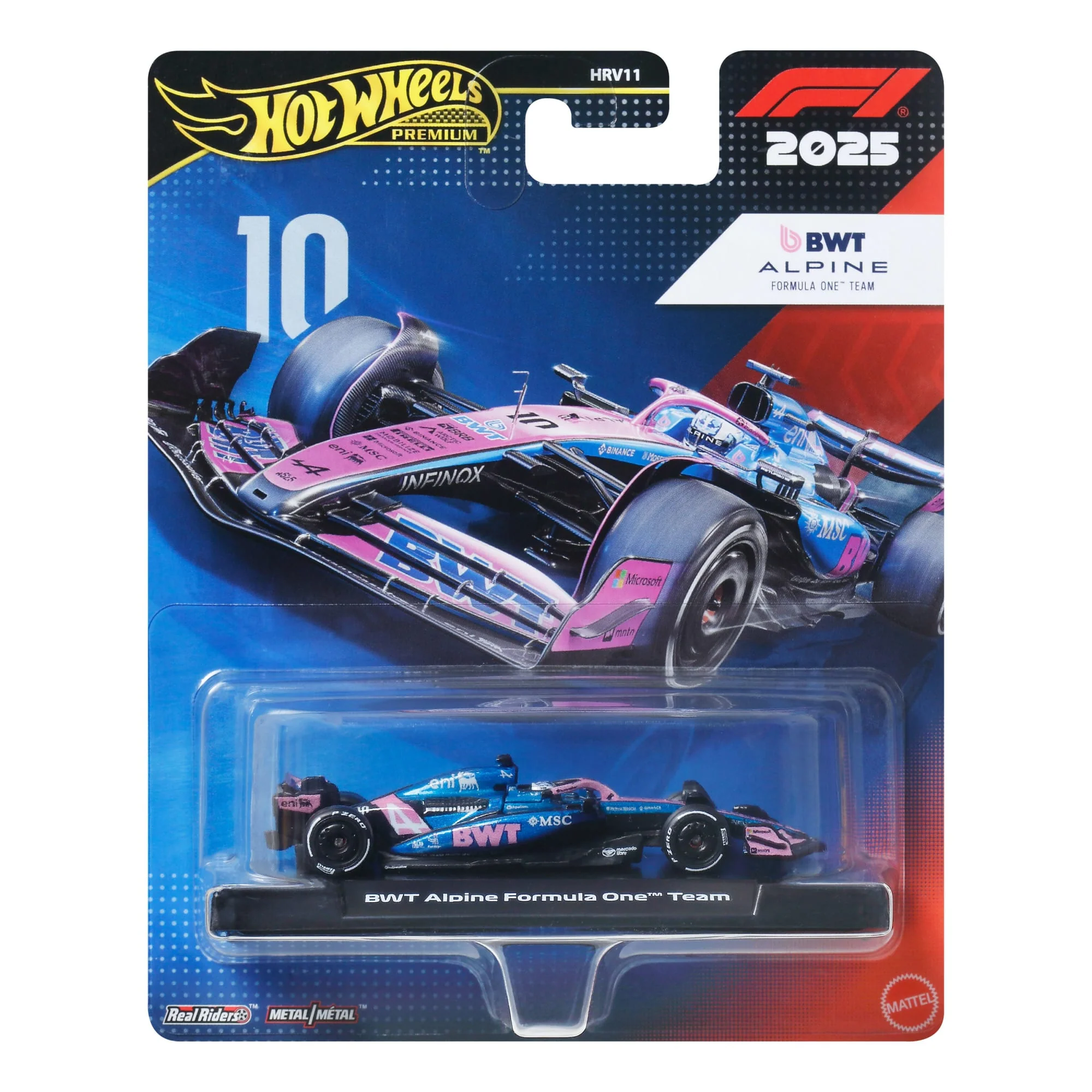 Hot Wheels 1:64 Scale Premium Die-Cast Formula 1 Collectible Toy Race Car - Image 5