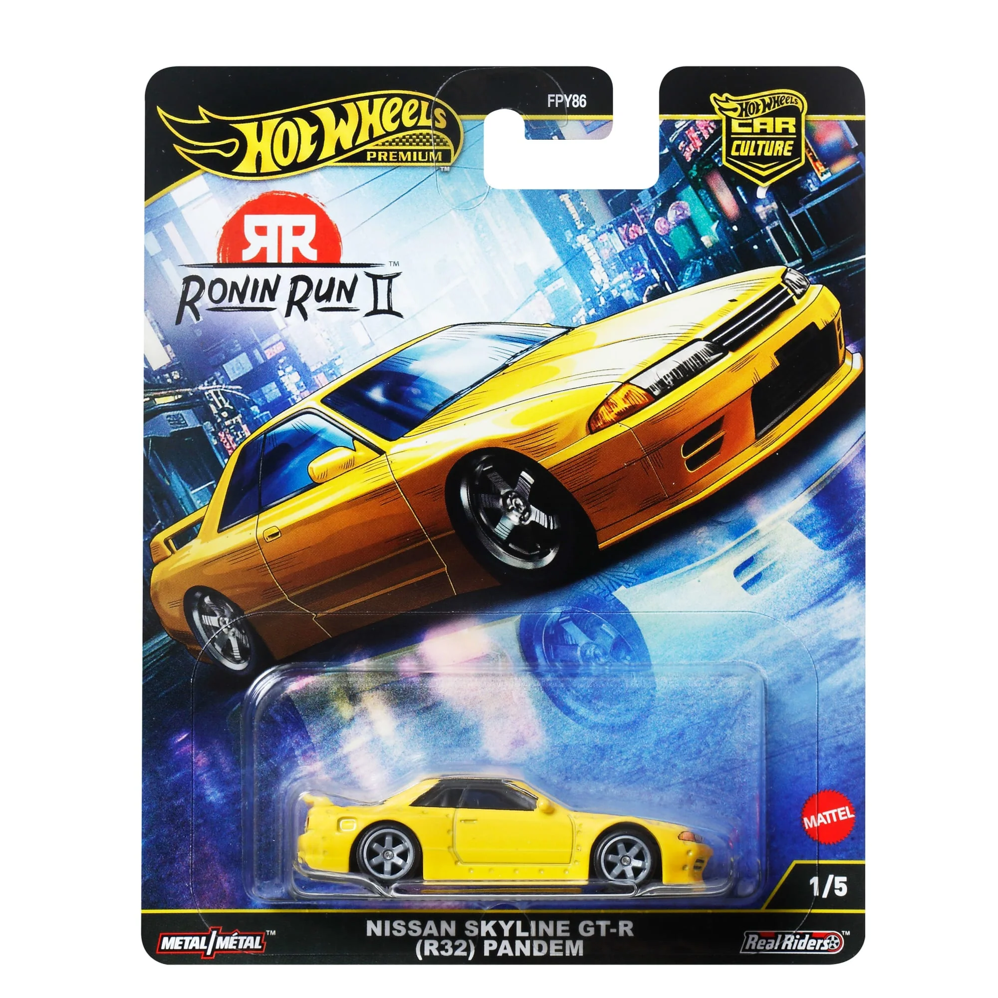 Hot Wheels Premium Kultowe auta Nissan Skyline R32 Pandem Samochód 1:64 Zabawka 3+ - Image 6