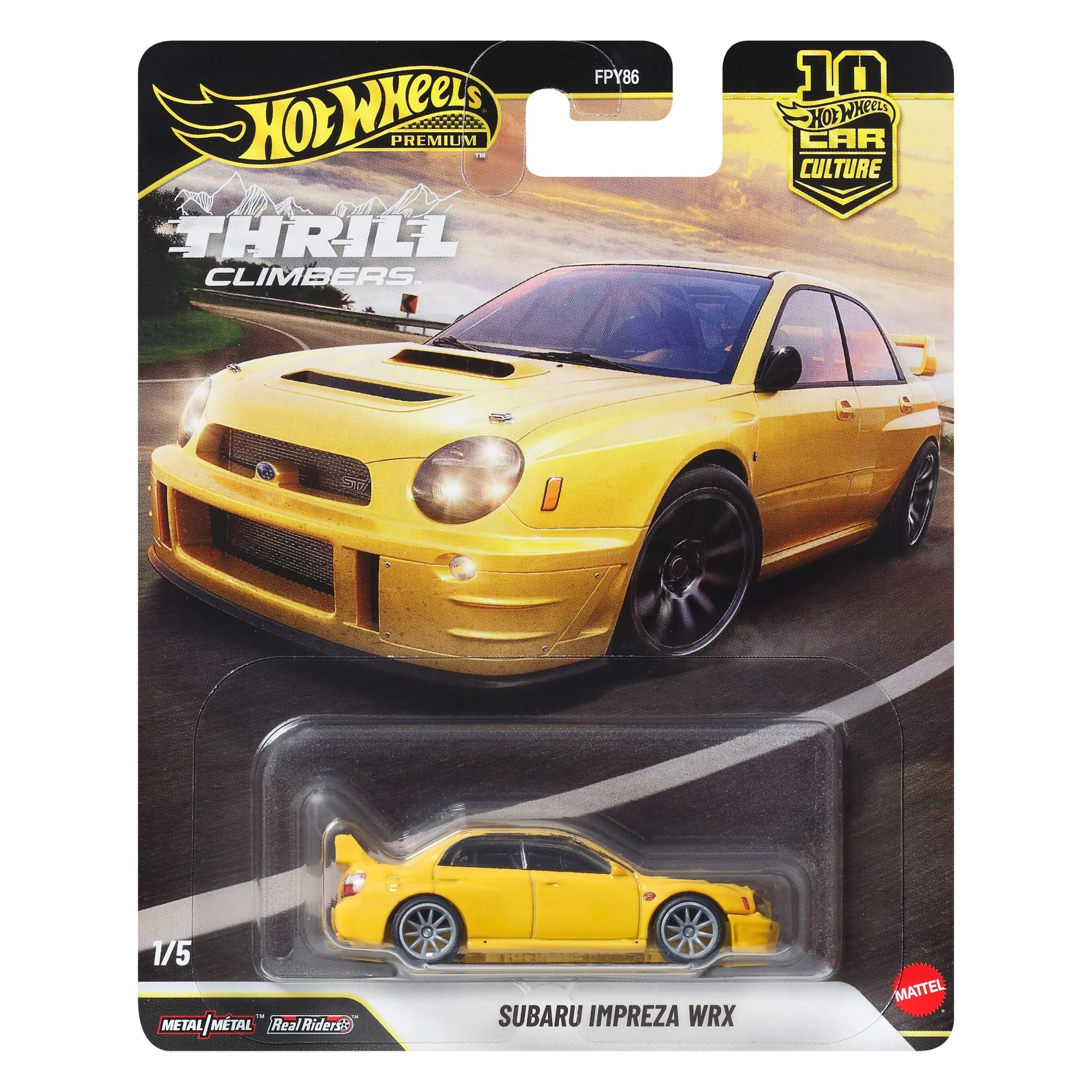 Hot Wheels Premium Kultowe auta Subaru Impreza WRX Samochód 1:64 Zabawka 3+ - Image 6