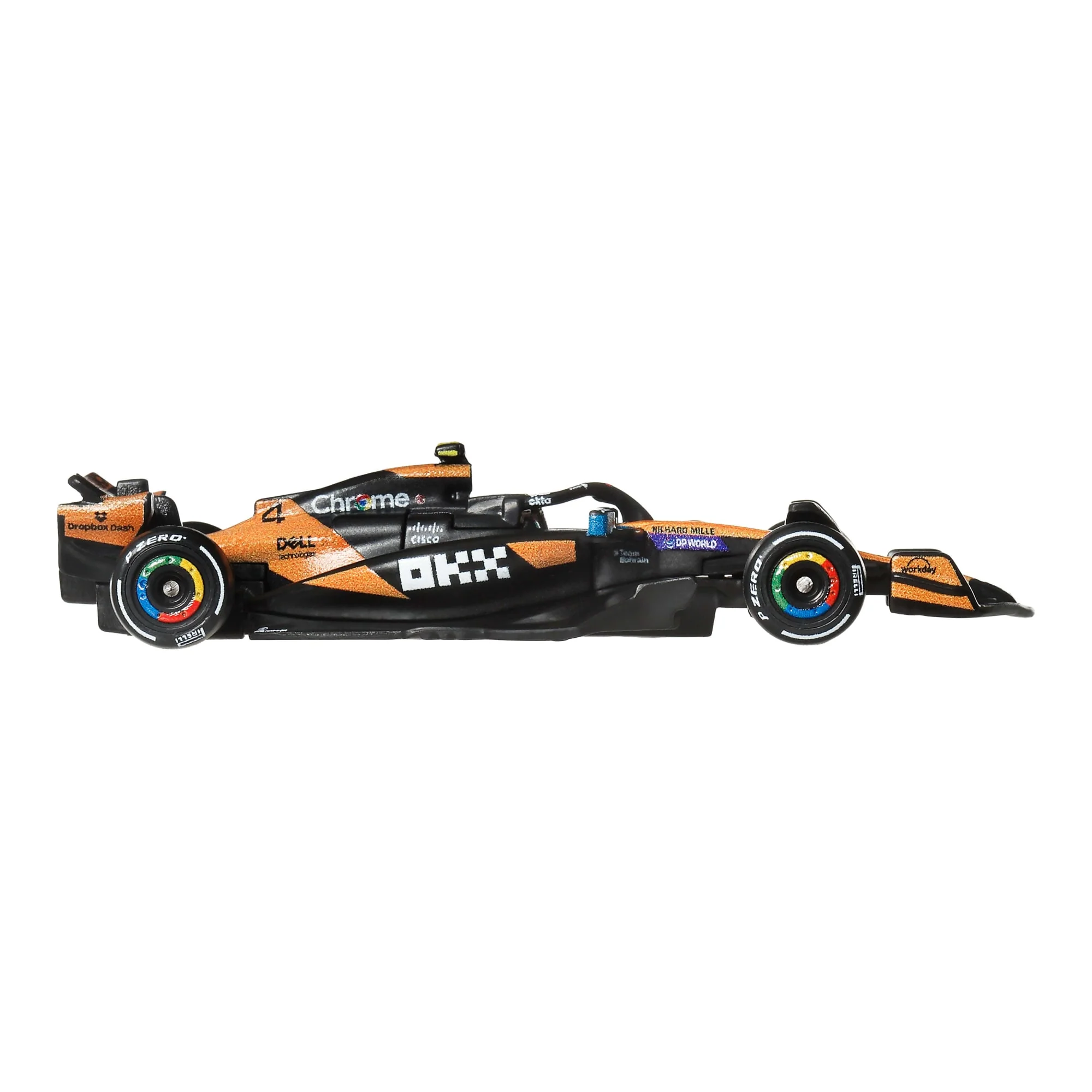 Hot Wheels Premium Formuła 1 Metalowy samochód bolid F1 w skali 1:64 McLaren – Lando Norris #4 Auto dla kolekcjonerów - Image 3