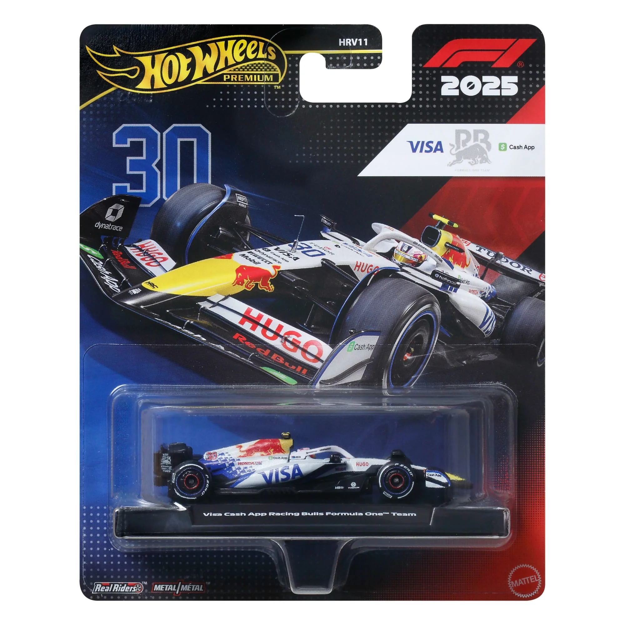 Hot Wheels Premium Formuła 1 Metalowy samochód bolid F1 w skali 1:64 VCARB – Liam Lawson #30 Auto dla kolekcjonerów - Image 5