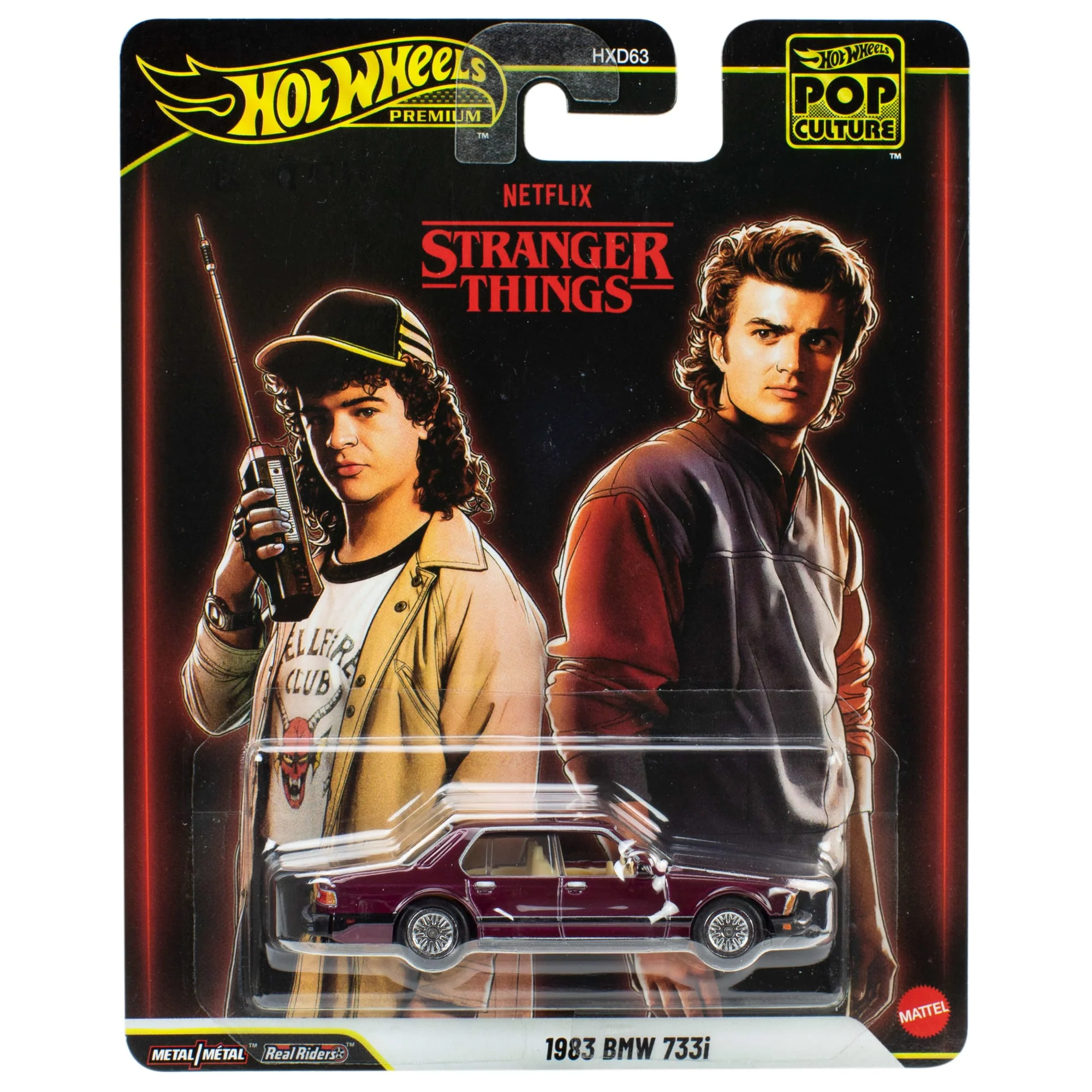 Hot Wheels Premium Popkultura Stranger Things BMW 733I (1983) Samochód 1:64 Zabawka 3+ - Image 2