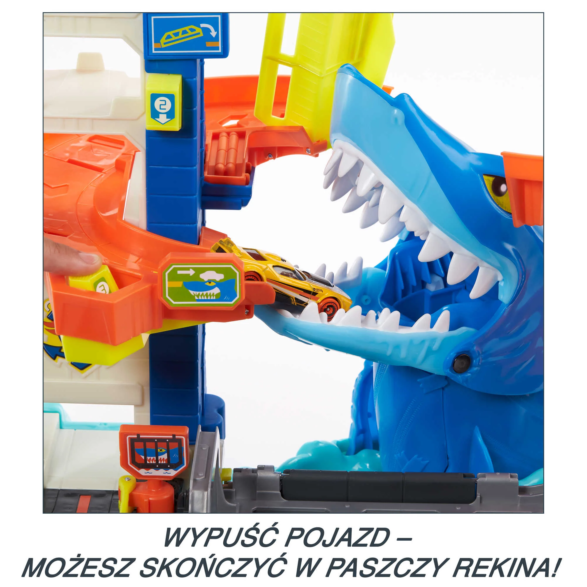 Hot Wheels® City Miejski port - Atak rekina Zestaw - Image 4