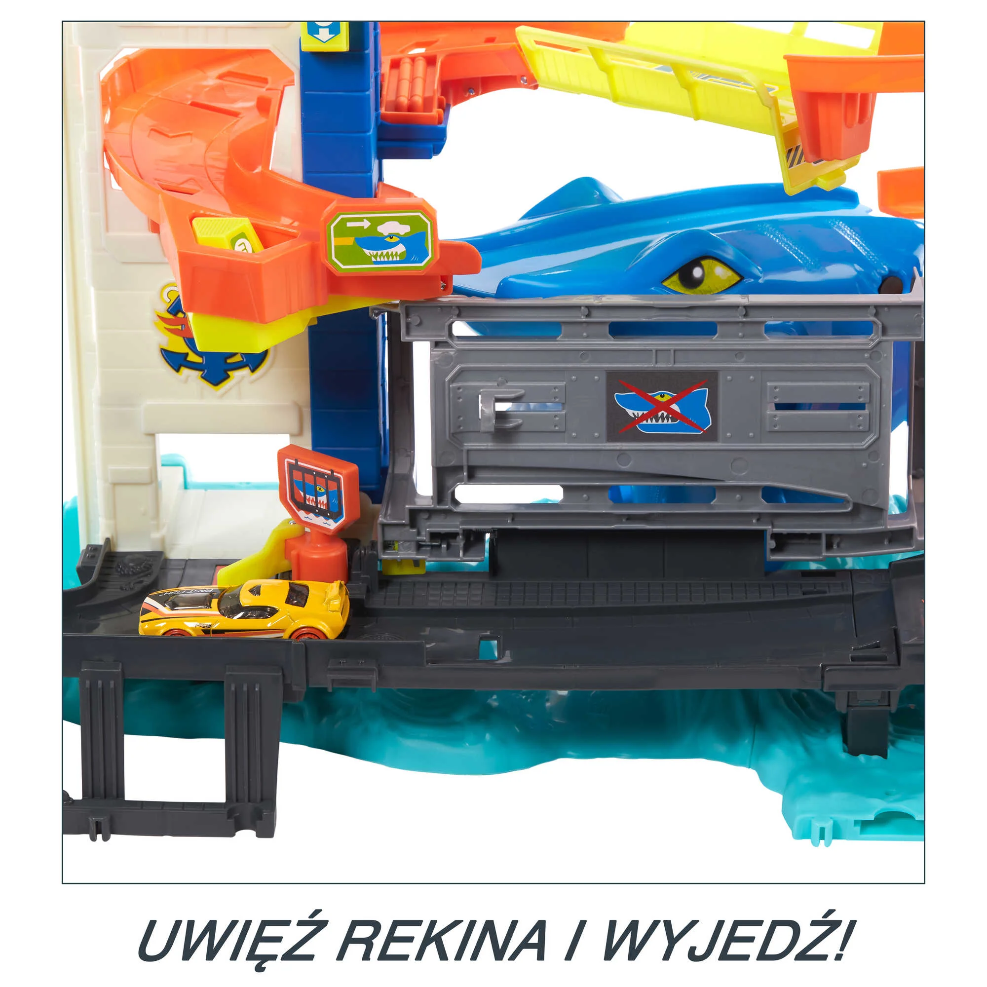 Hot Wheels® City Miejski port - Atak rekina Zestaw - Image 7