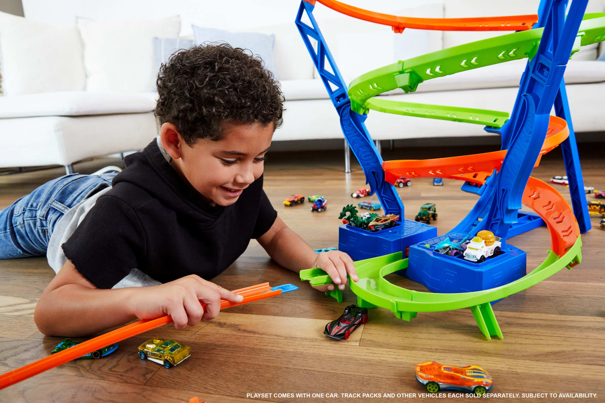 Hot Wheels Tor Wyścigowe Tornado Zestaw do zabawy z 1 samochodzikiem - Image 2