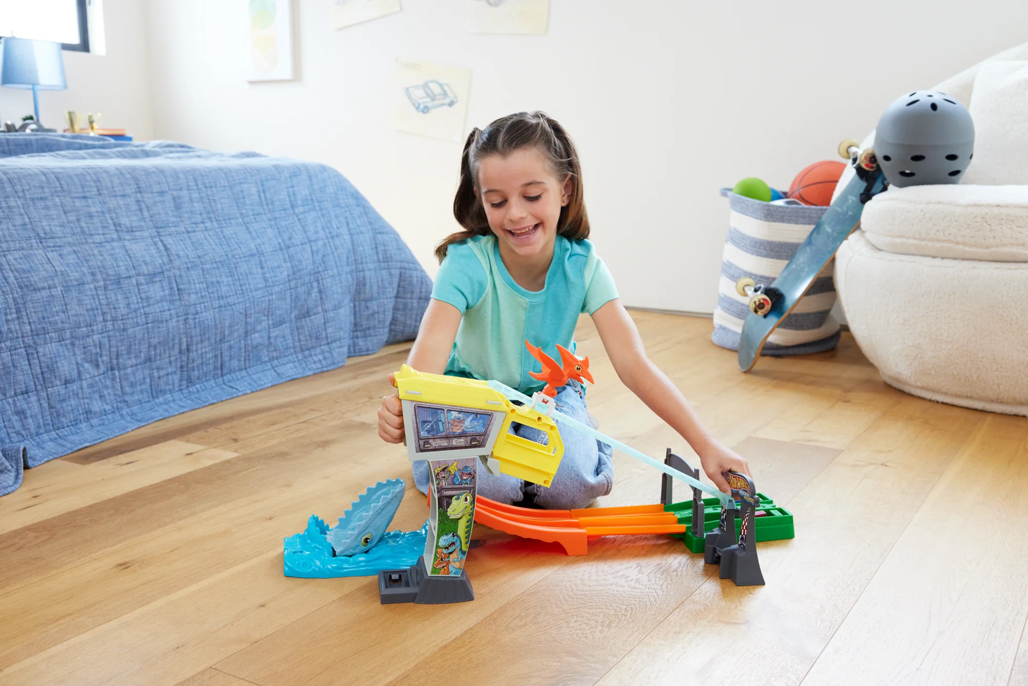 Hot Wheels Racerverse Pista Para Coches De Juguete Jurassic World - Image 2