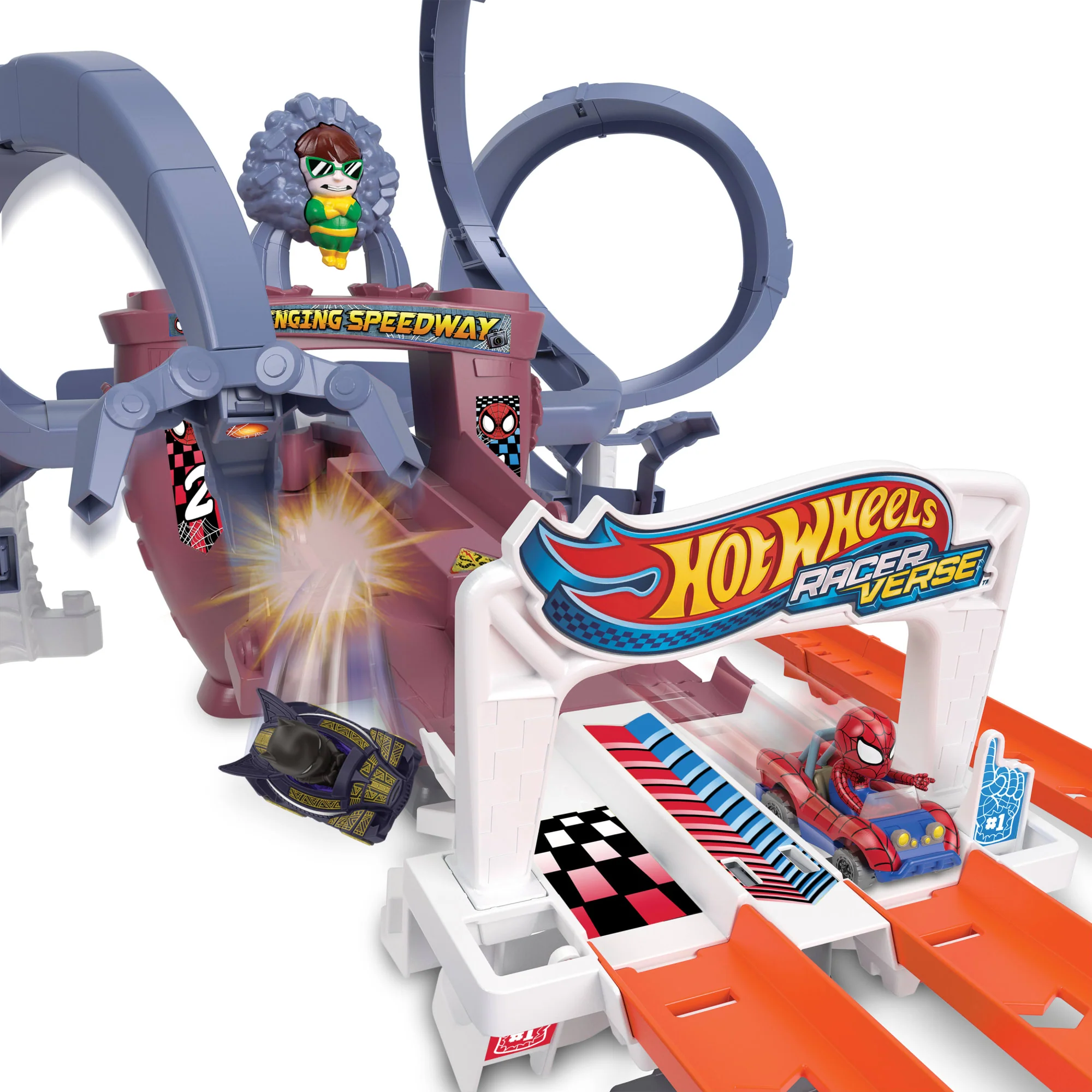 Hot Wheels-Racerverse-Piste De Course Mobile De Spiderman-Coffret - Image 5