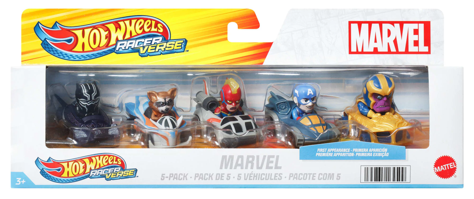 Hot Wheels Racerverse, Set Of 5 Die-Cast Hot Wheels Cars With Marvel Characters As Drivers - Image 6