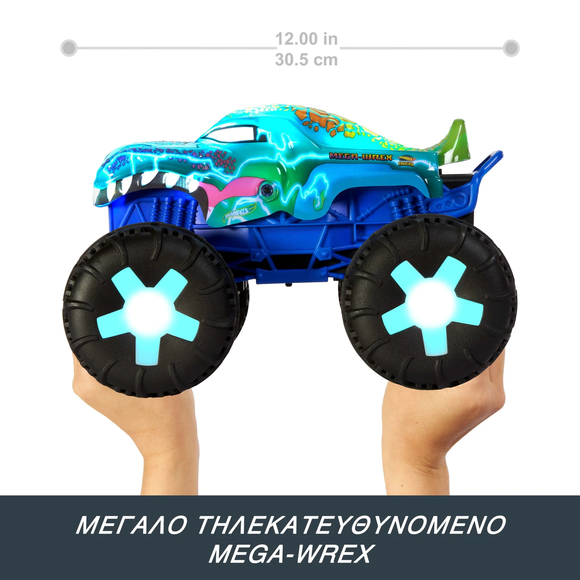 Hot Wheels Monster Trucks MEGA-Wrex Τηλεκατευθυνόμενο Όχημα Κλίμακας 1:15, Τηλεχειριστήριο Μπαταρίας, Με Διαδραστικά Φώτα Και Ήχους - Image 3