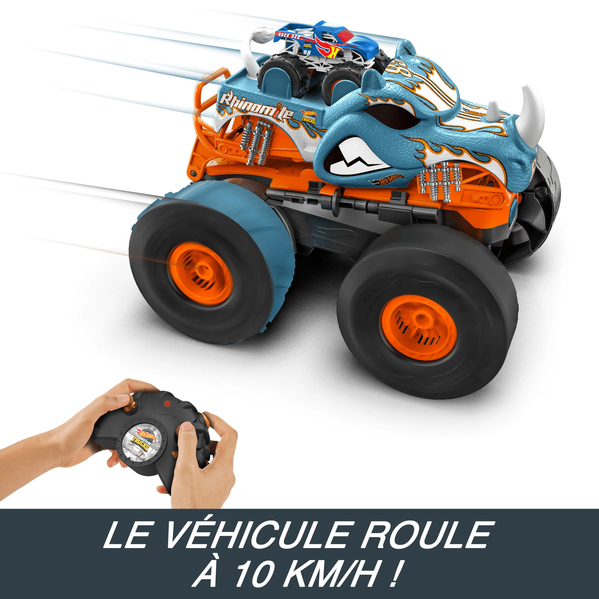 Hot Wheels-Rhinomite Transformable Radiocommandé 1/12 Race Ace 1/64 - Image 4
