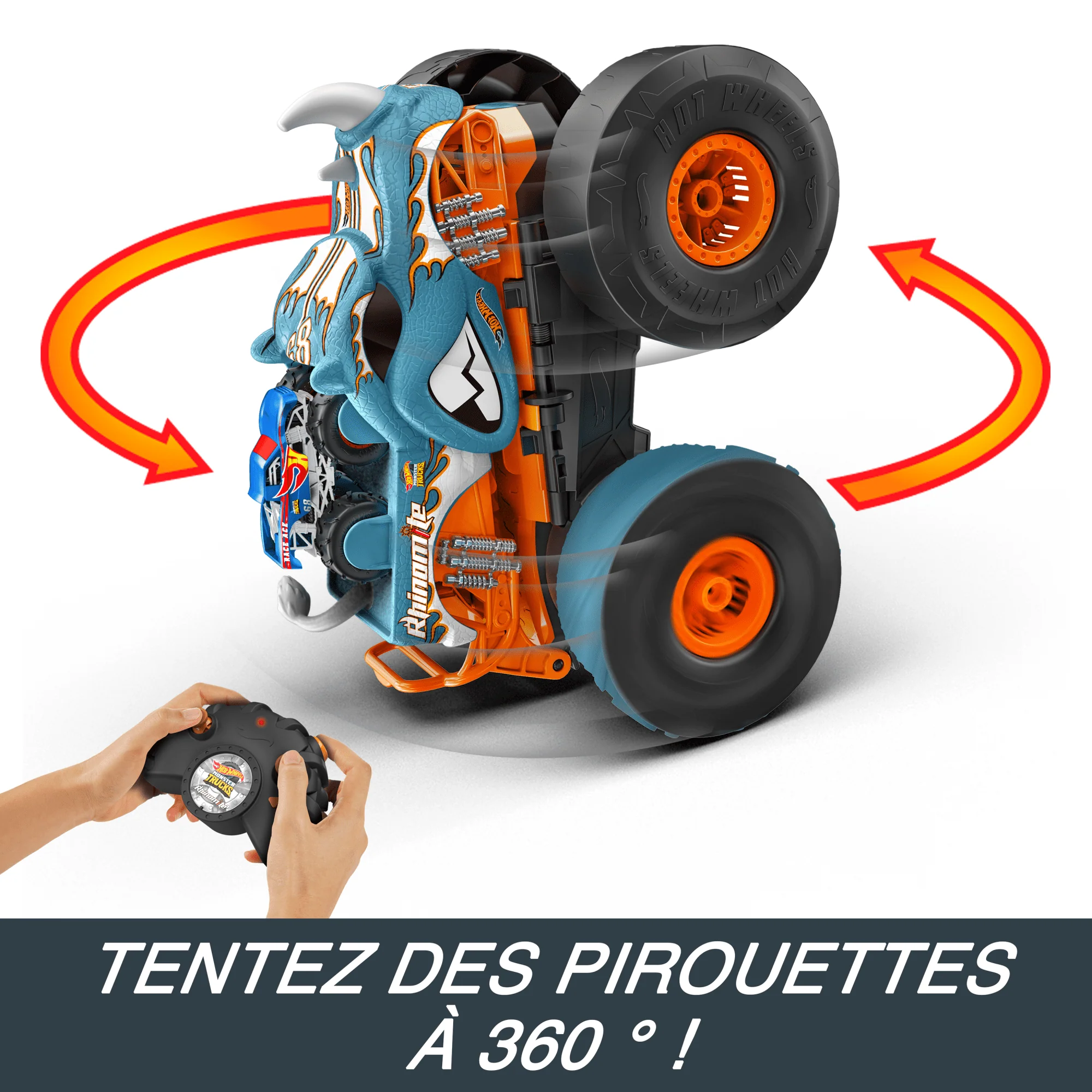 Hot Wheels-Rhinomite Transformable Radiocommandé 1/12 Race Ace 1/64 - Image 5
