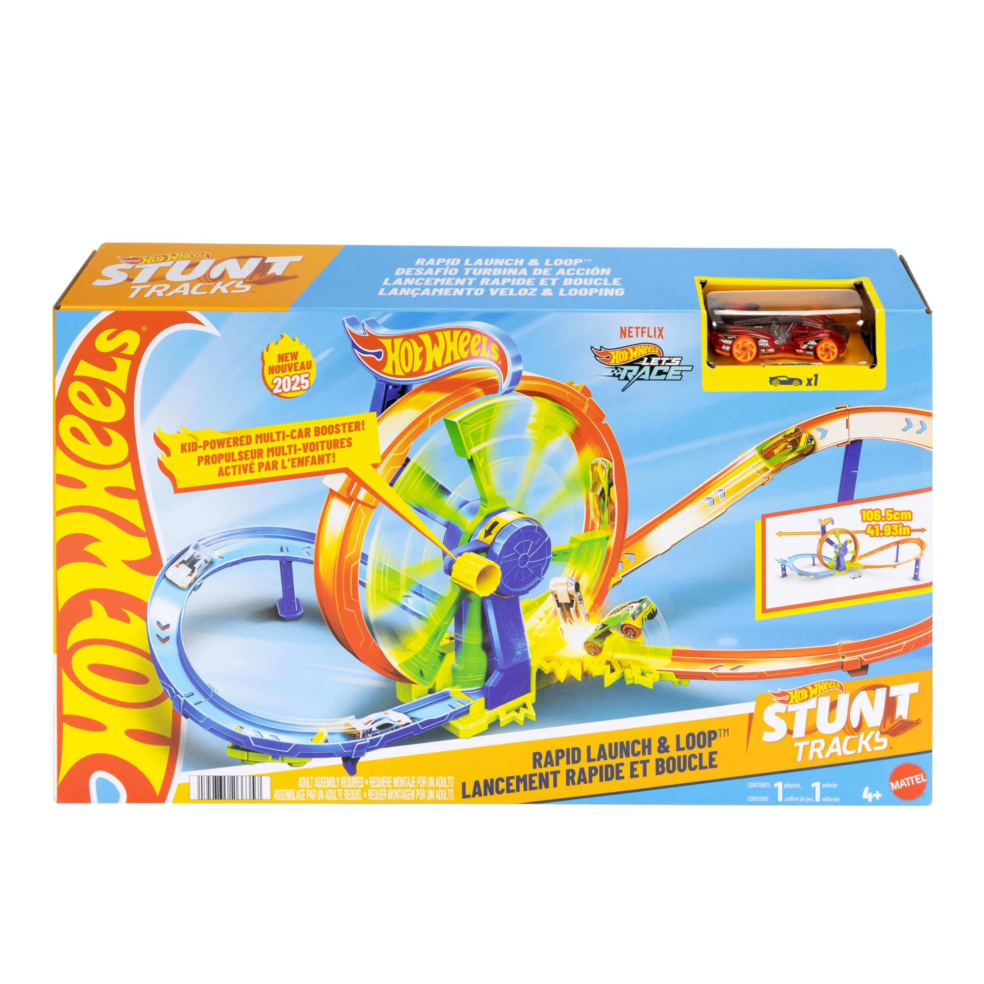 Hot Wheels Schnellstart- Und Looping-Spielset Mit Die-Cast-Spielzeugauto Im Maßstab 1:64, Crash- Und Streckenset - Image 6