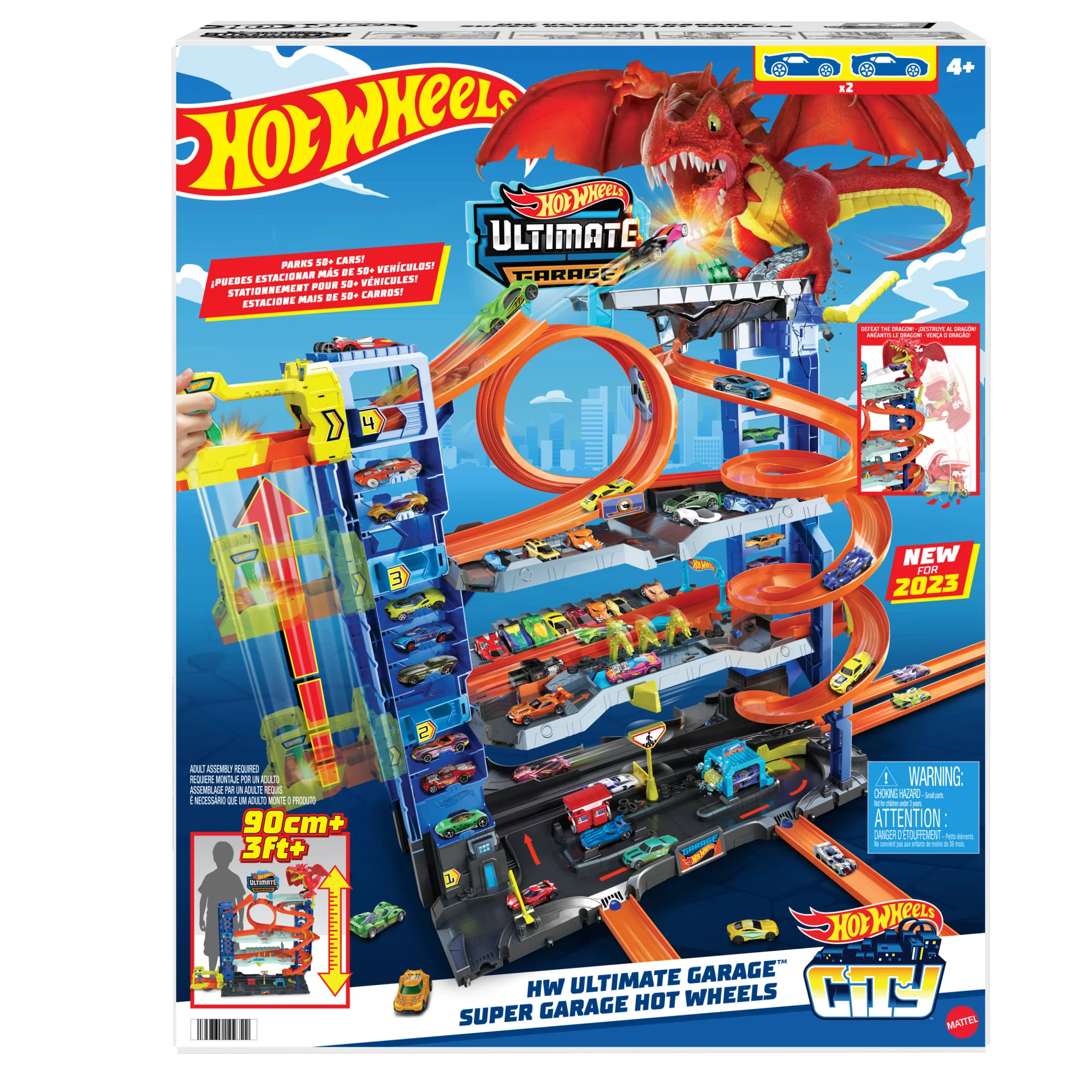 2 Metal Araba Ve 50'Den Fazla Arabalık Oyuncak Otoparkı Içeren Hot Wheels Şehri Yeni Ultimate Garaj Oyun Seti - Image 6
