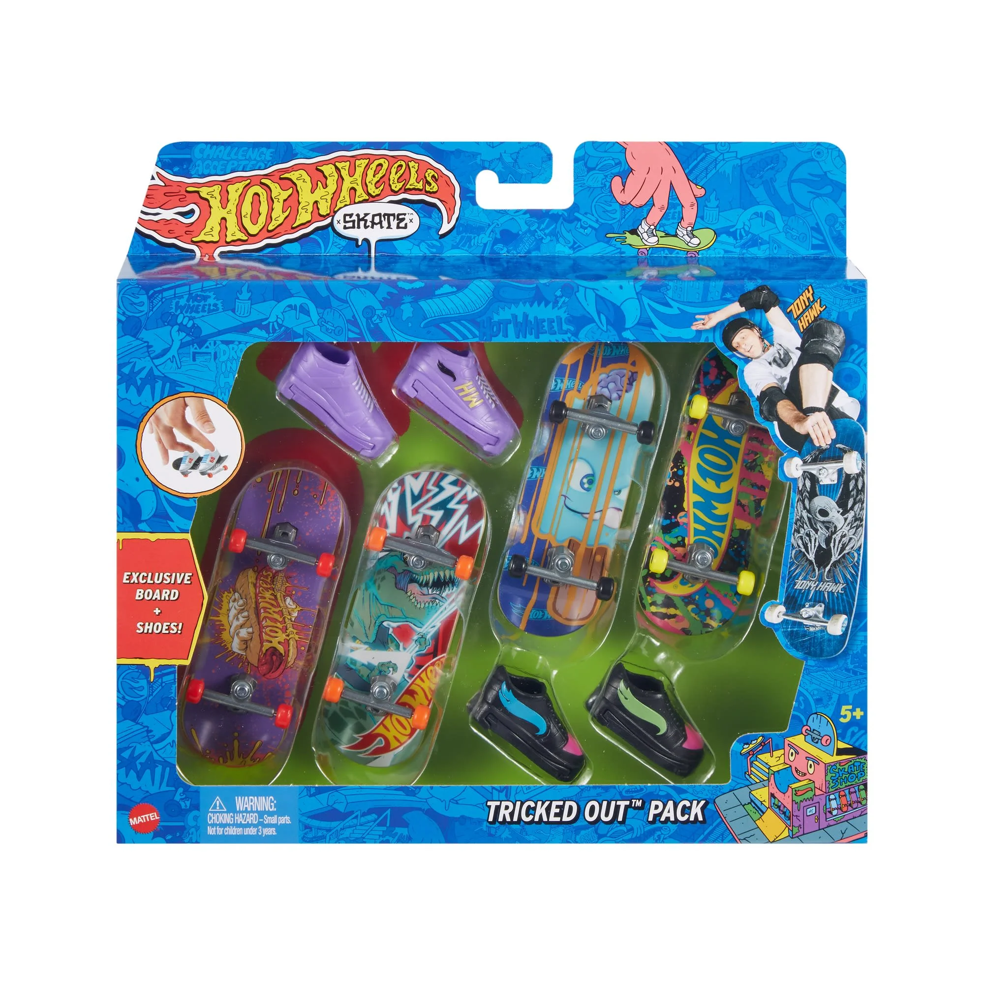 Hot Wheels-Skate-Coffret Fingerskate Tony Hawk-Assortiment - Image 3