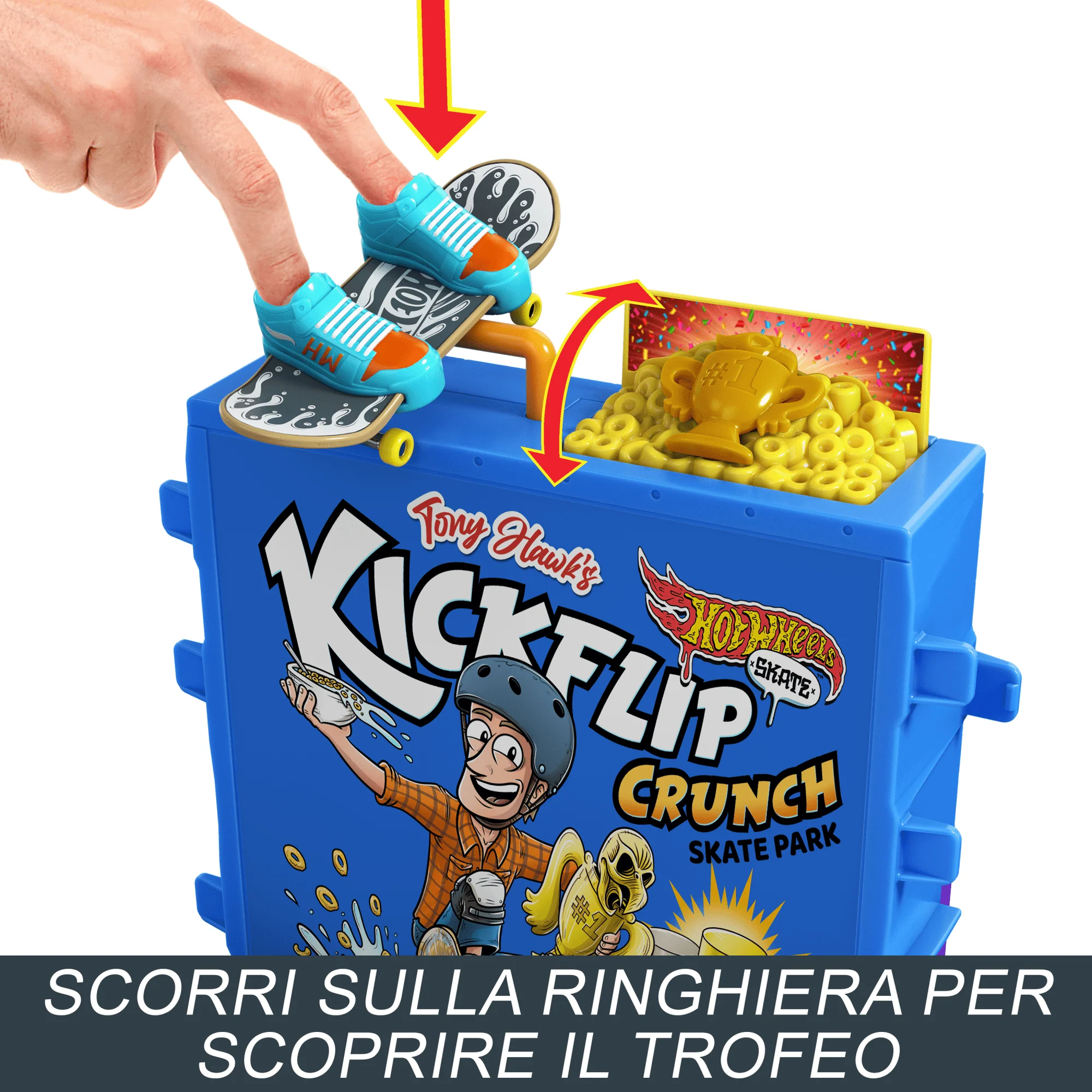Hot Wheels Skate Ciotola Per Cereali Da Skate Di Tony Hawk Con 1 Tavola Esclusiva E Un Paio Di Scarpine Da Skate - Image 5