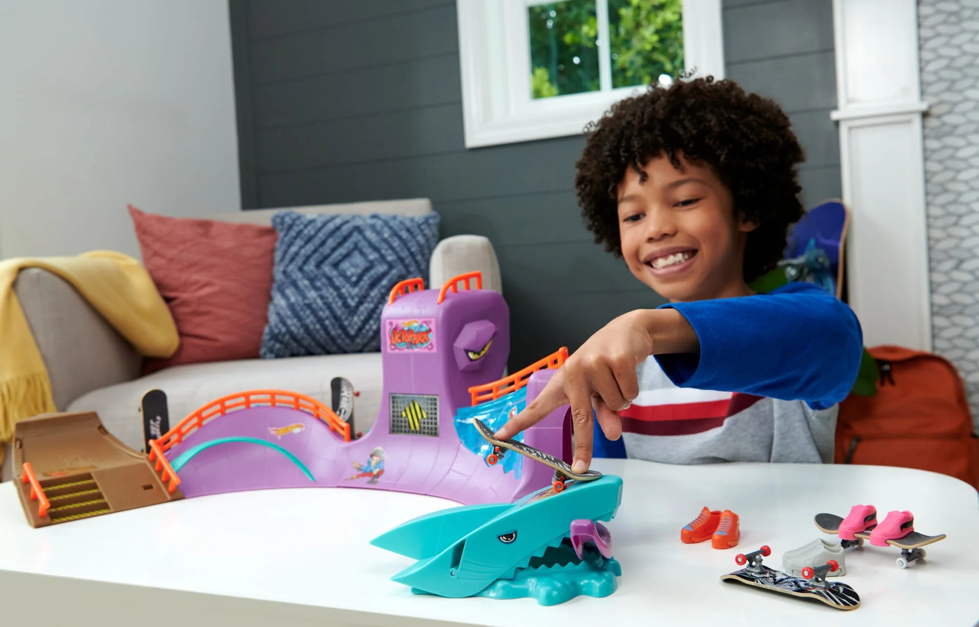 Hot Wheels - Skate -  Coffret Skatepark Octopus Avec Fingerboard Exclusif - Petite Voiture - 5 Ans Et + - Image 2