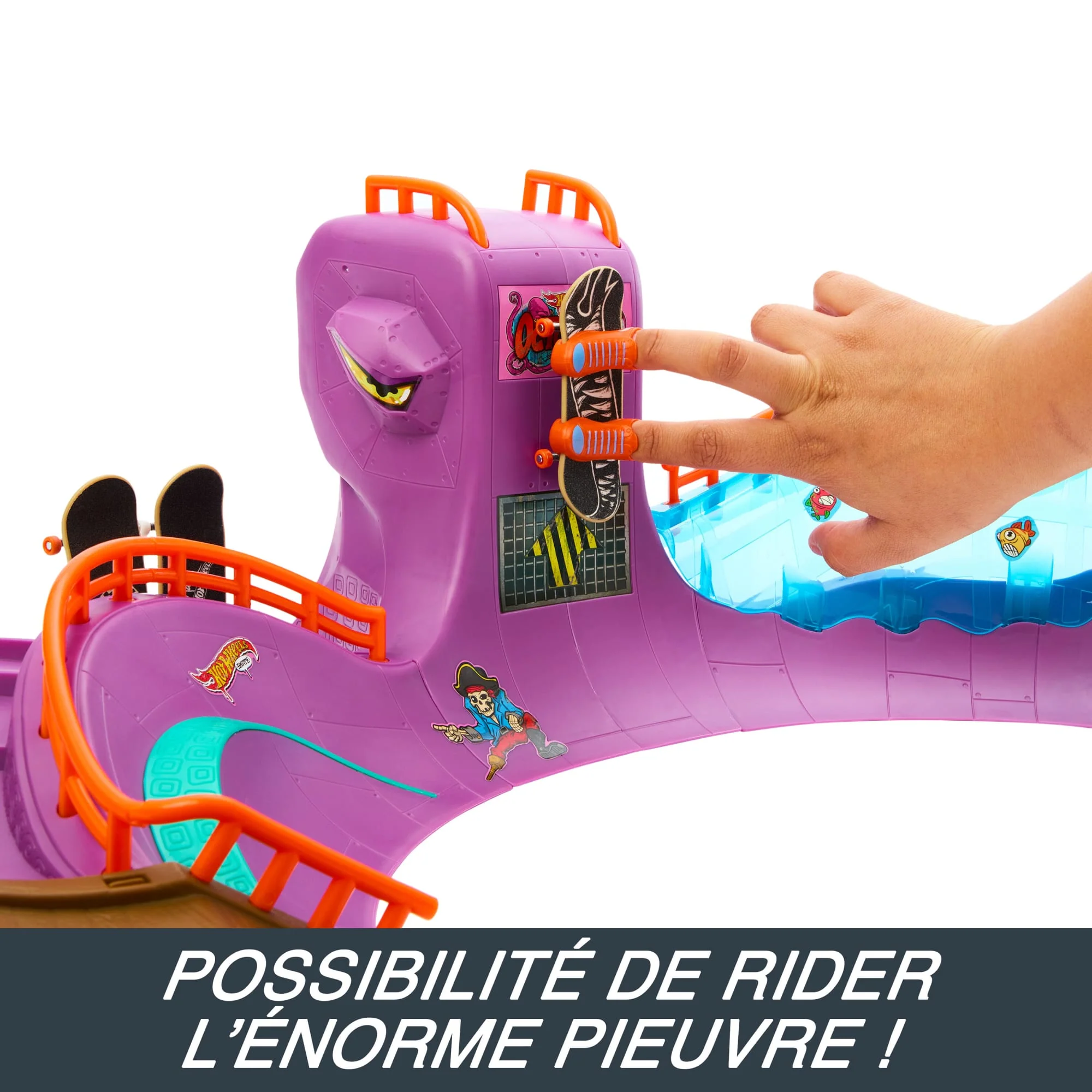 Hot Wheels - Skate -  Coffret Skatepark Octopus Avec Fingerboard Exclusif - Petite Voiture - 5 Ans Et + - Image 3
