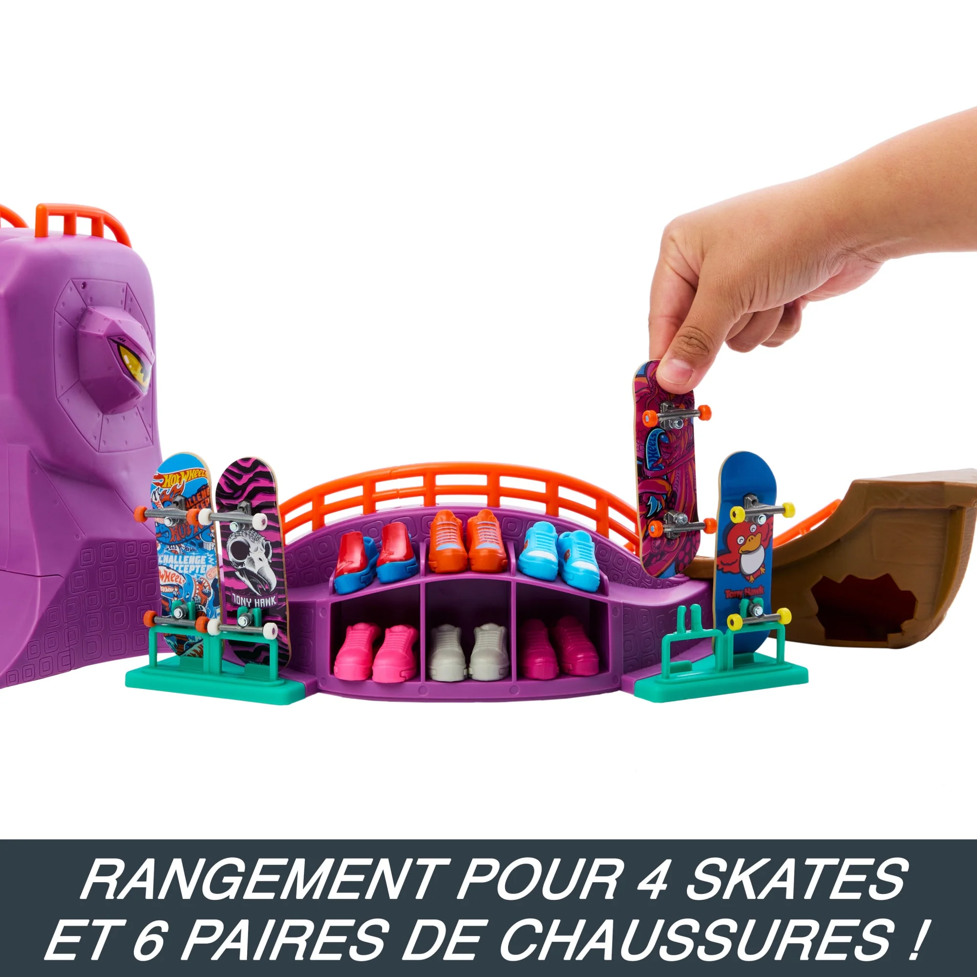 Hot Wheels - Skate -  Coffret Skatepark Octopus Avec Fingerboard Exclusif - Petite Voiture - 5 Ans Et + - Image 5