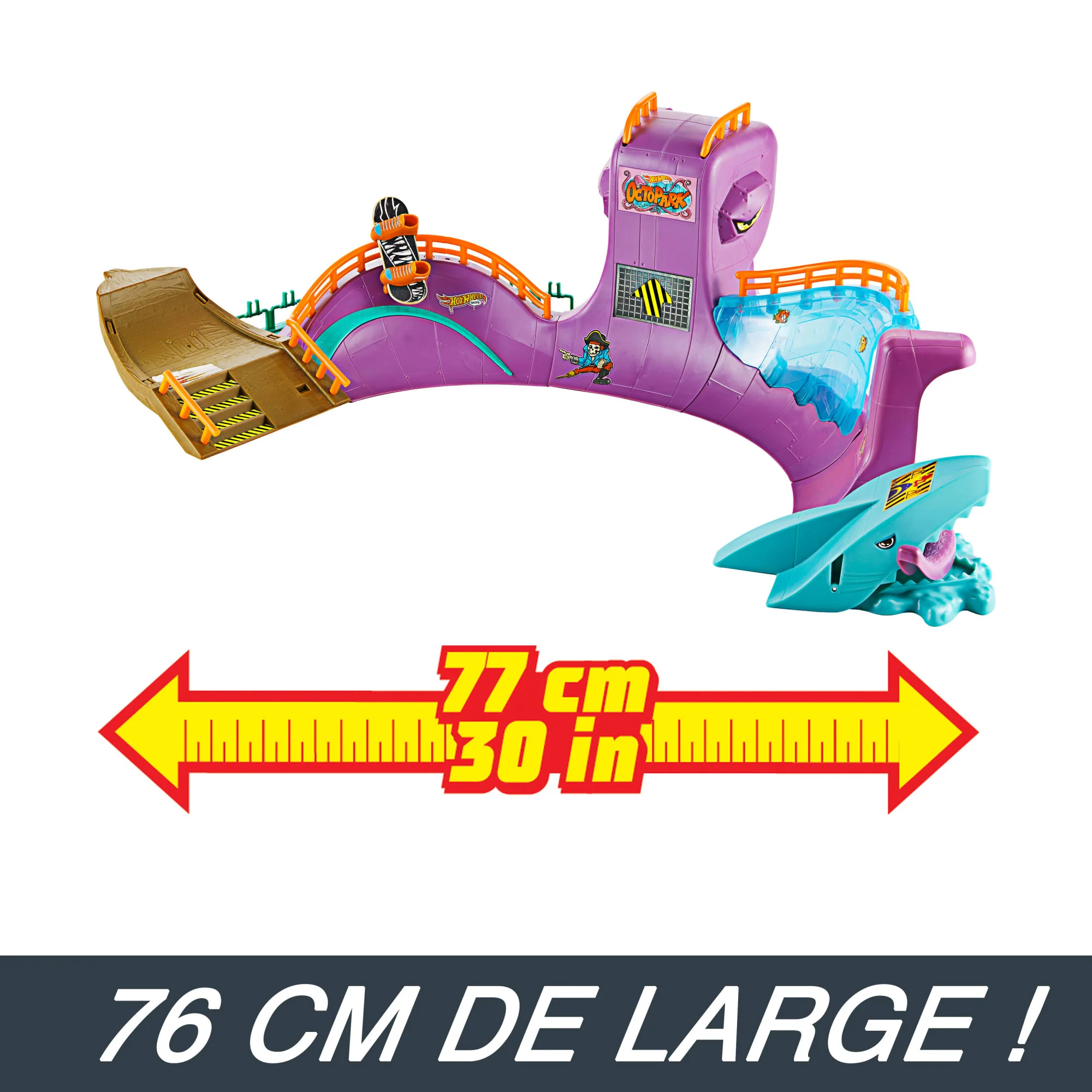 Hot Wheels - Skate -  Coffret Skatepark Octopus Avec Fingerboard Exclusif - Petite Voiture - 5 Ans Et + - Image 7