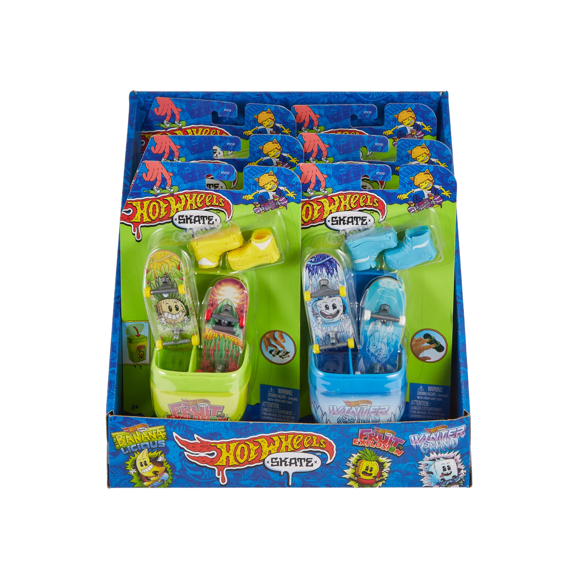 Hot Wheels Skate Flavor Container With 2 Exclusive Fingerboards And 1 Pair Of Removable Skate Shoes in Storage Case - Image 6