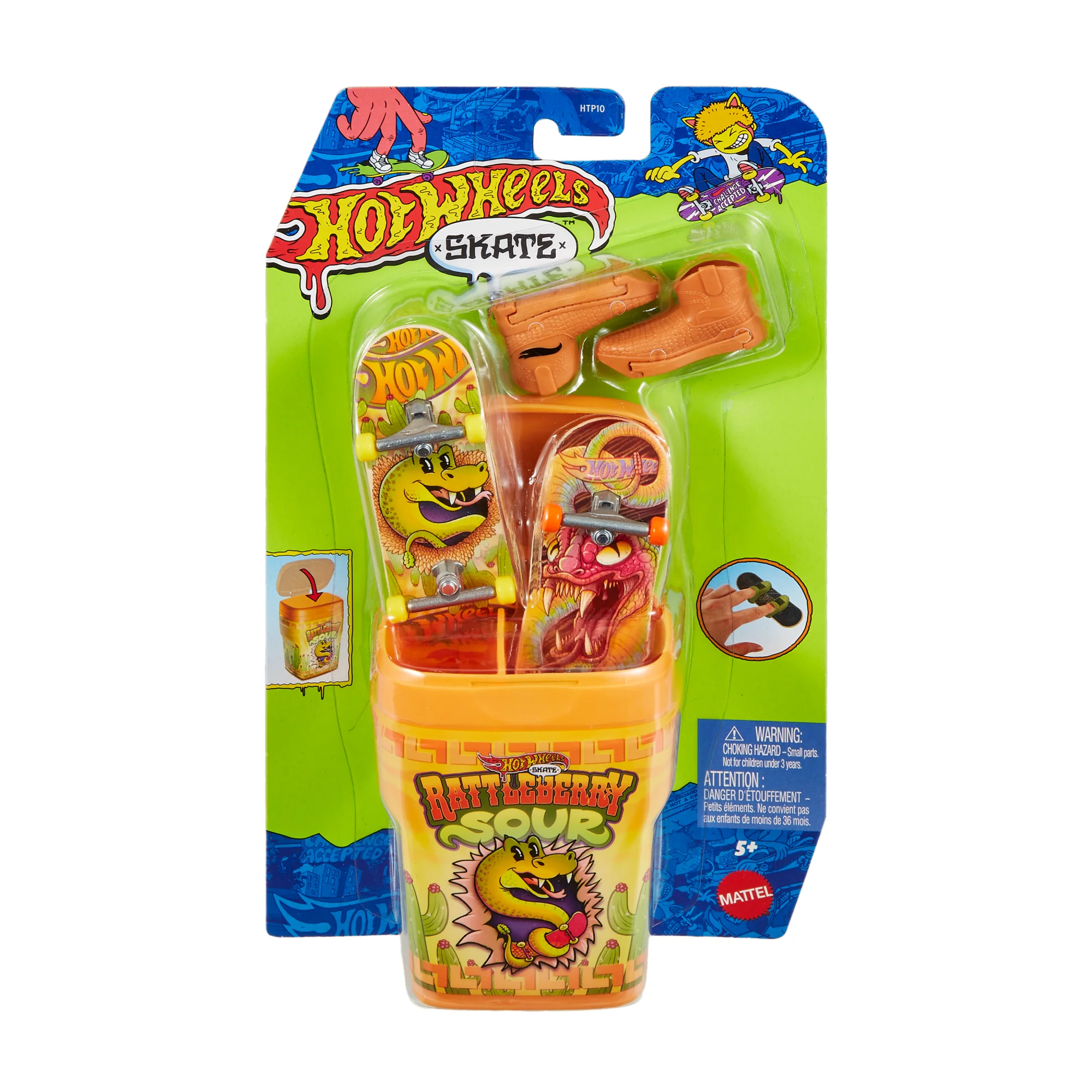 Recipiente Con Temática De Sabores De Hot Wheels Skate Con 2 Tablas Fingerboard Exclusivas Y 1 Par De Zapatillas Para Montar En Monopatín En Un Estuche De Almacenamiento - Image 6