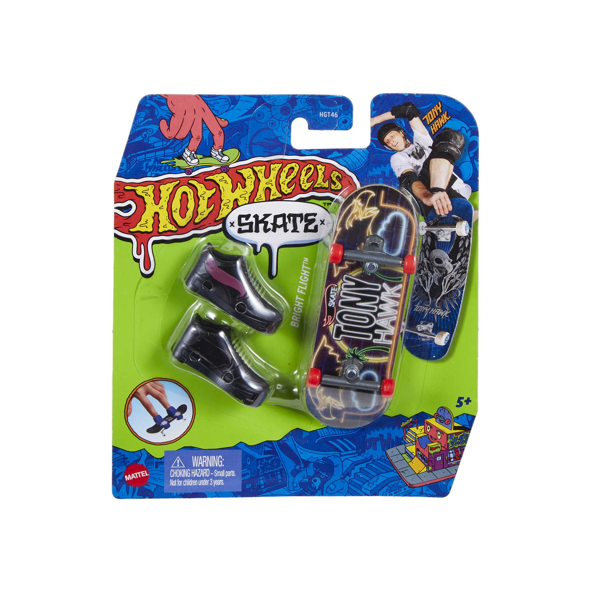 Hot Wheels Skate Tony Hawk Deskorolka + Buty Do Jazdy Palcami Asortyment - Image 7