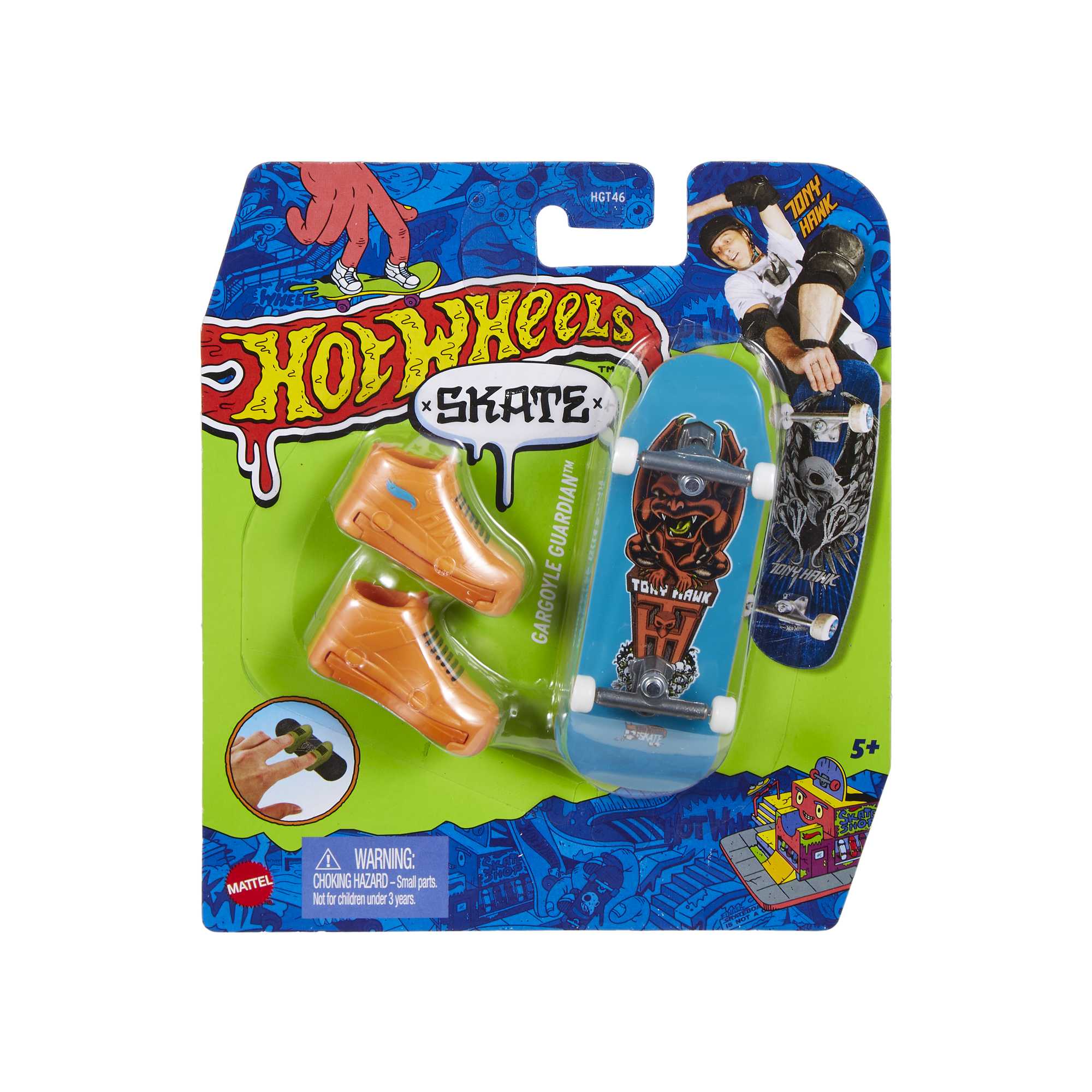 Hot Wheels Skate Tony Hawk Deskorolka + Buty Do Jazdy Palcami Asortyment - Image 8