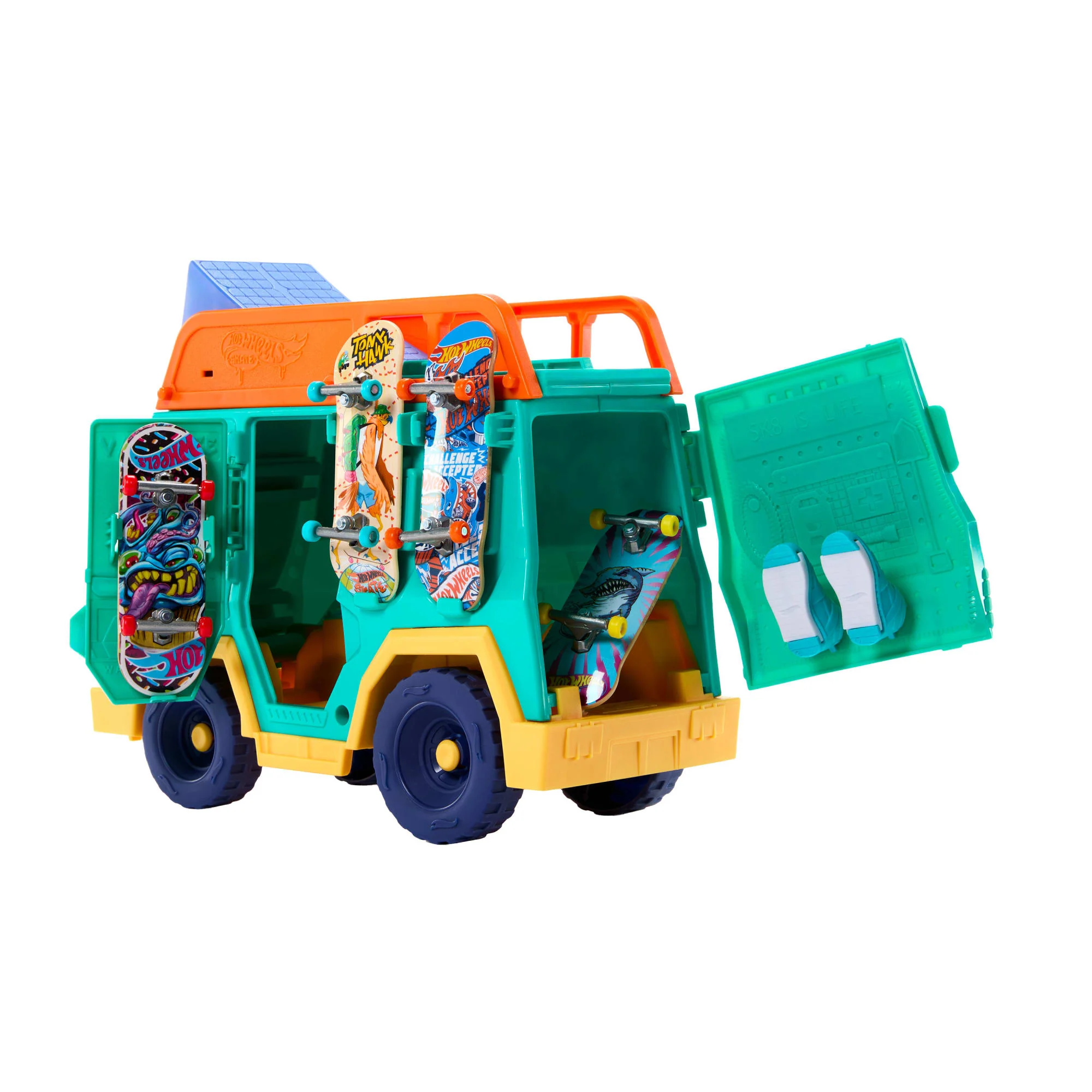 Hot Wheels Skate Tony Hawk Skatervan-Spielset Mit Exklusivem Fingerboard Und Abnehmbaren Skateschuhen - Image 5