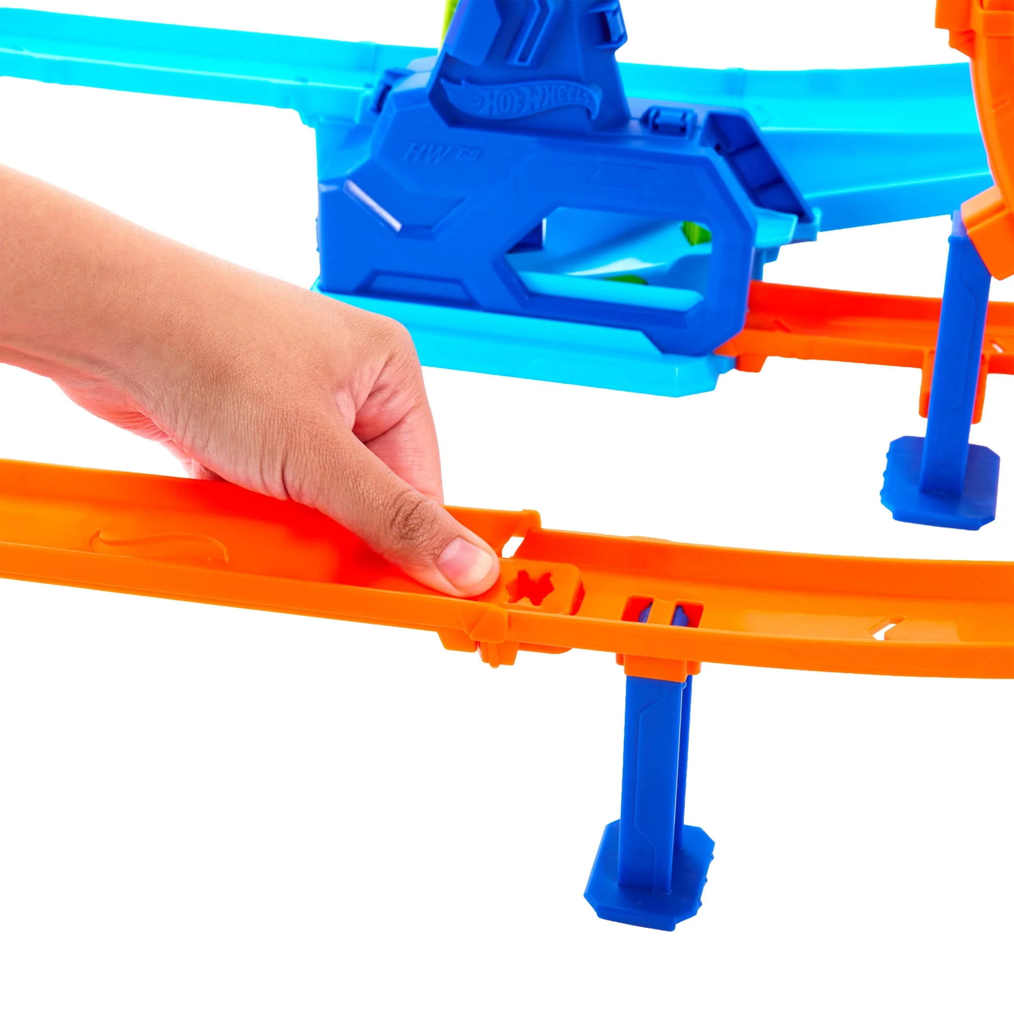 Conjunto De Pista De Acrobacias Ciclón De Lanzamiento Rápido De Hot Wheels Con Coche De Juguete Metálico A Escala 1:64 - Image 3