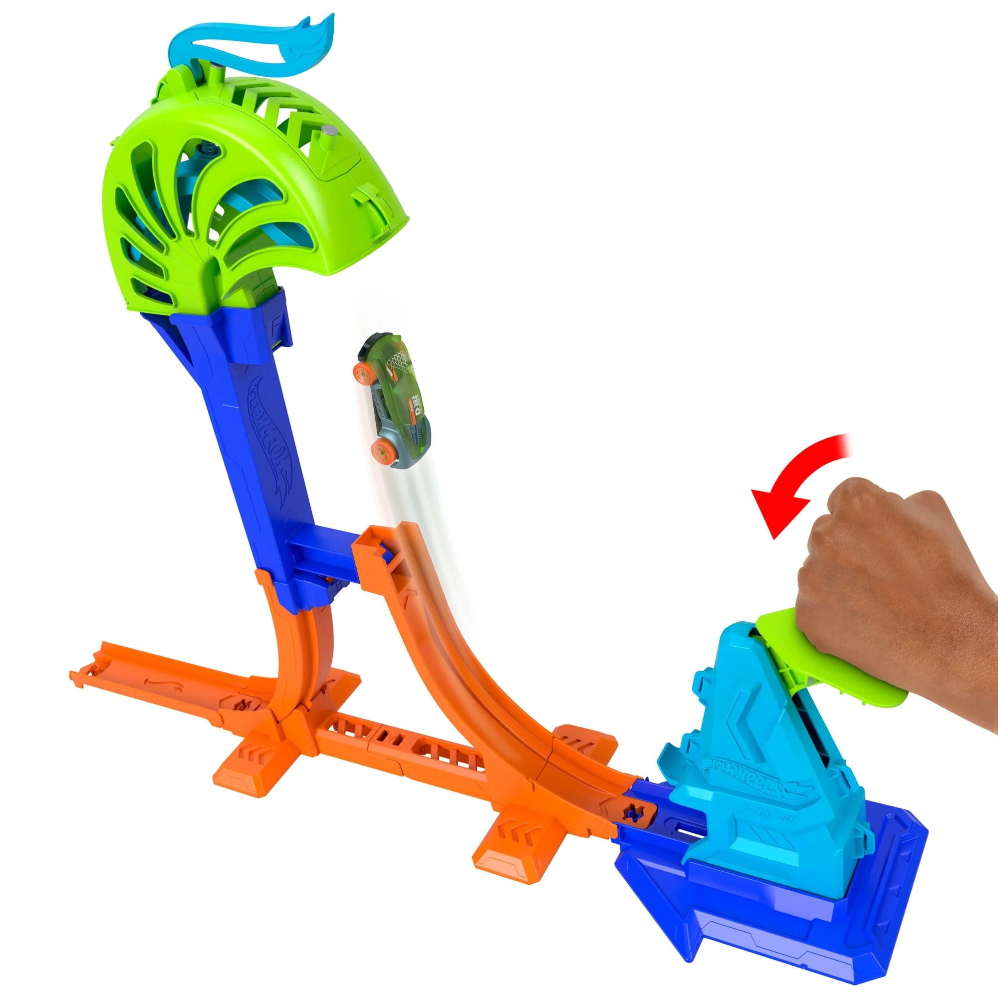 Hot Wheels Stunt Tracks Power-Start-Champion-Trackset Und Die-Cast-Spielzeugauto Im Maßstab 1:64 - Image 2