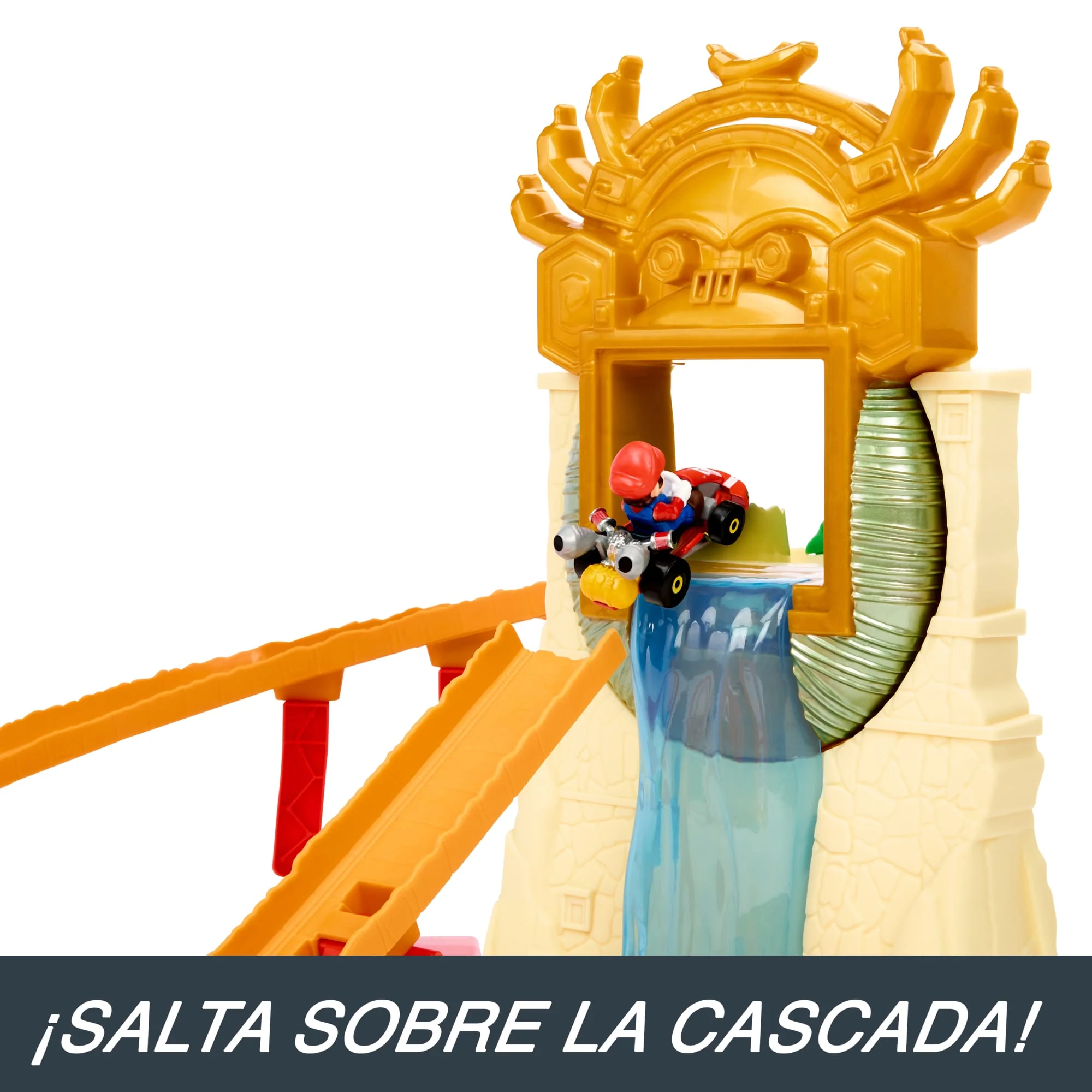 Conjunto De Juego Carrera En La Selva De “Super Mario Bros.: La Película” De Hot Wheels Con Un Coche De Juguete Metálico De Mario - Image 3