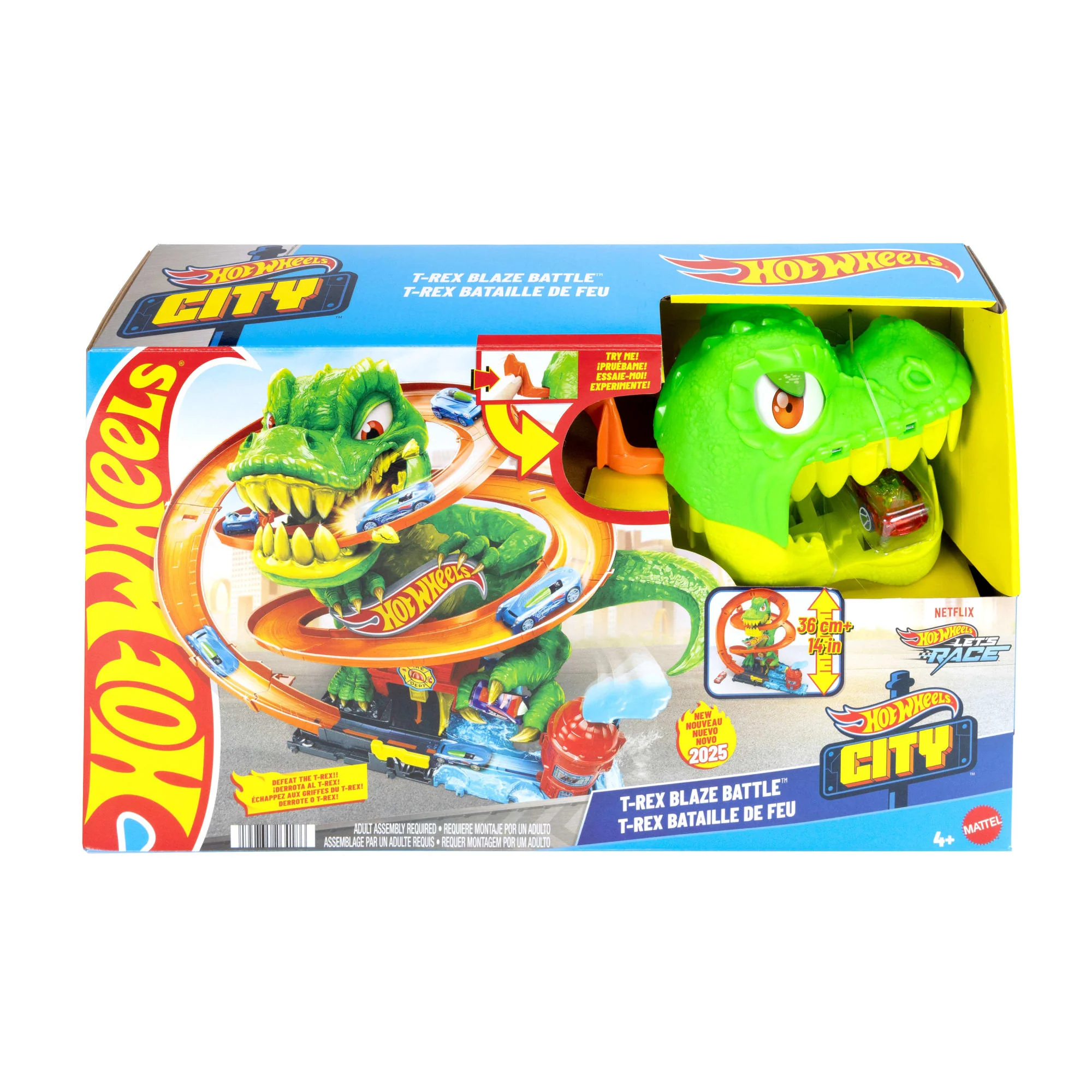 Hot Wheels-T-Rex Bataille De Feu-Coffret Dinosaure Avec Camion - Image 6