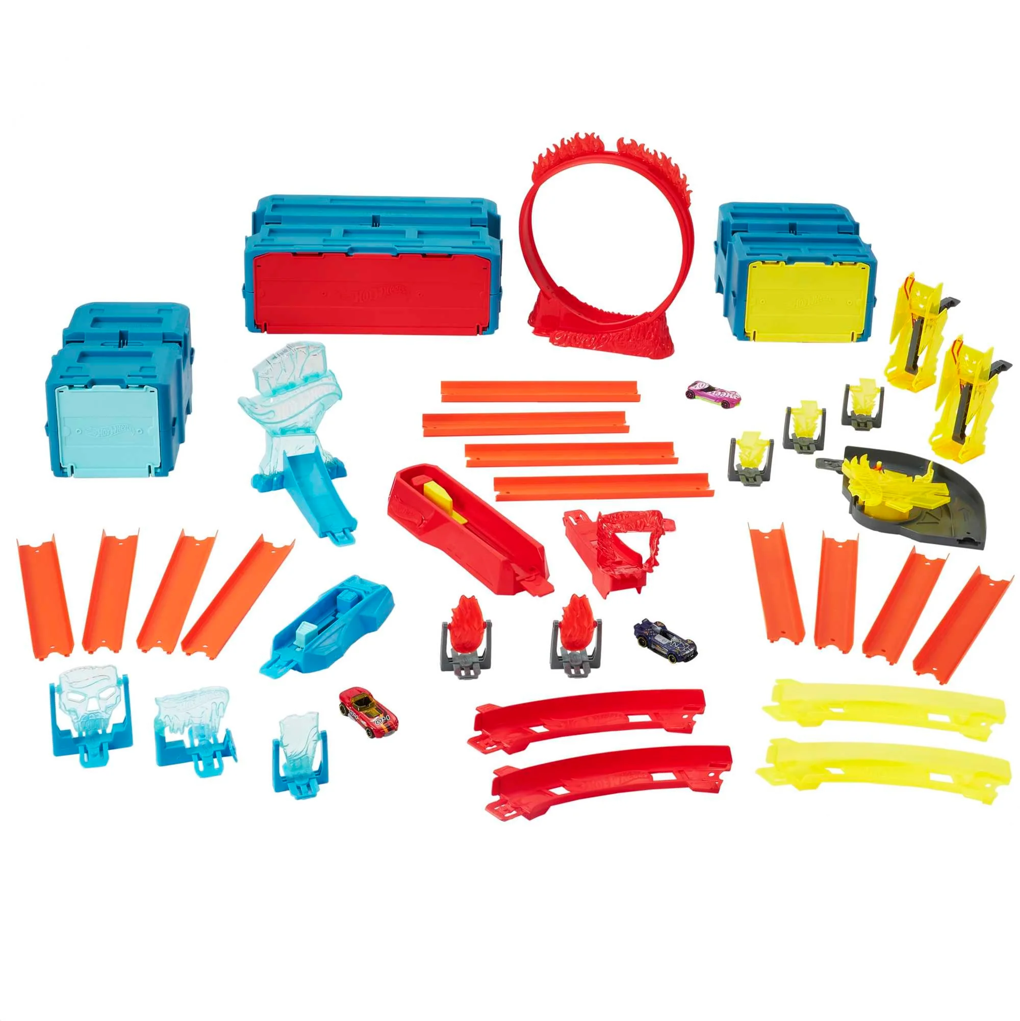 Hot Wheels Track Set with 3 Hot Wheels Cars - Image 4