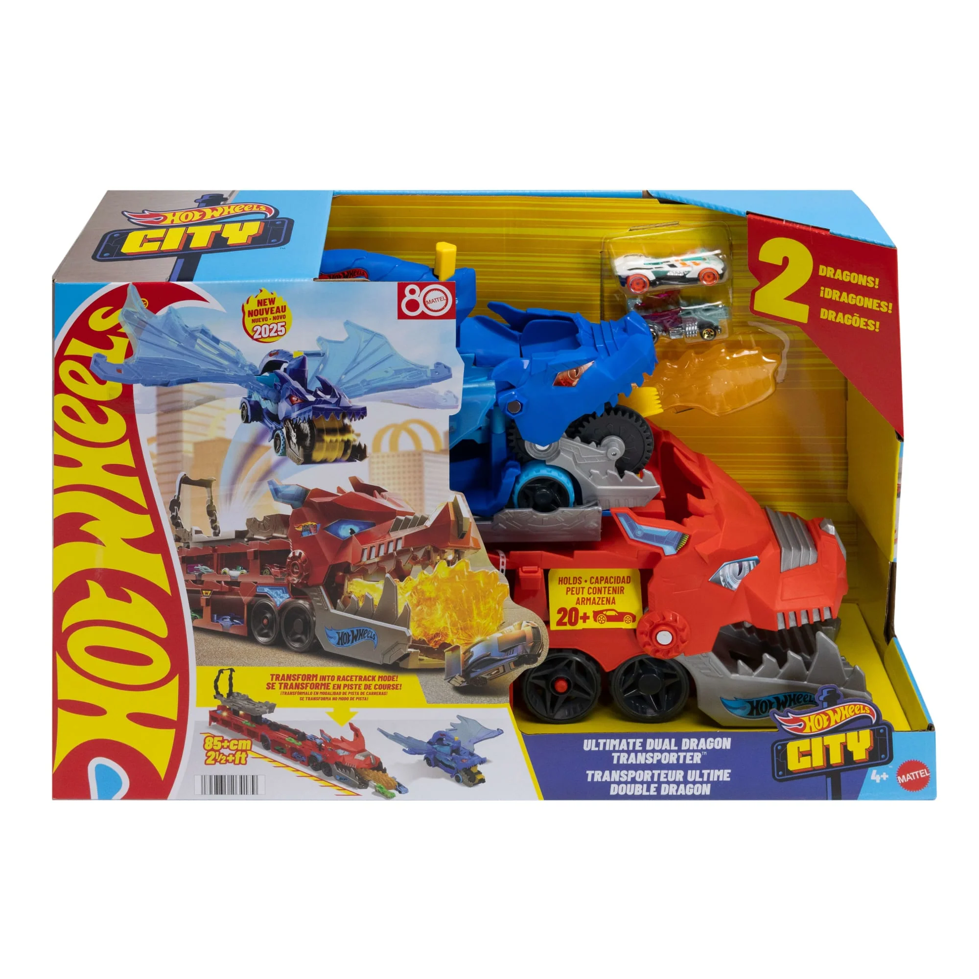 Hot Wheels-Transporteur 2 En 1 Dragons Hot Wheels City - Image 5