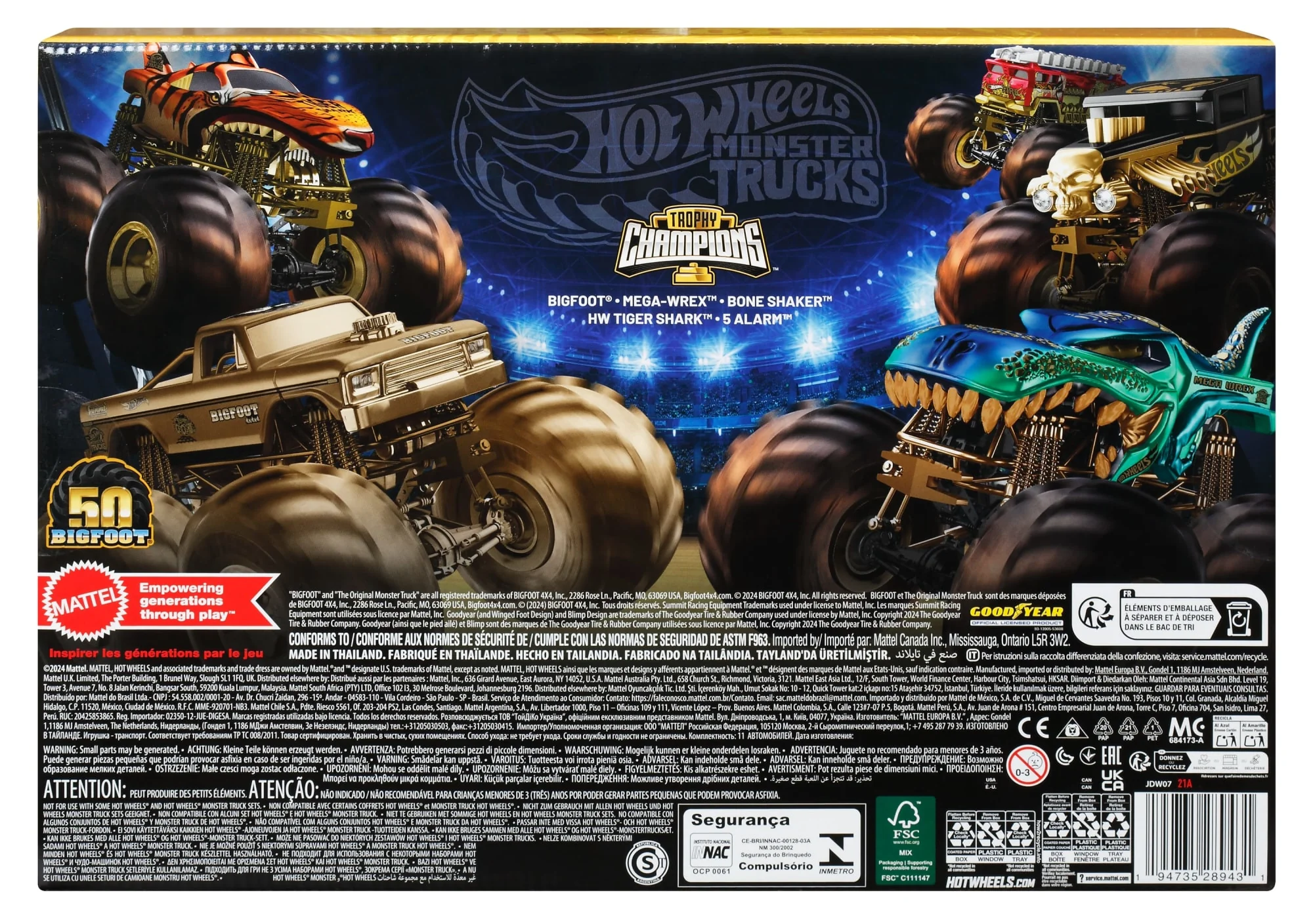 Hot Wheels-Trophy Champions-Coffret Véhicules Monster Trucks - Image 2