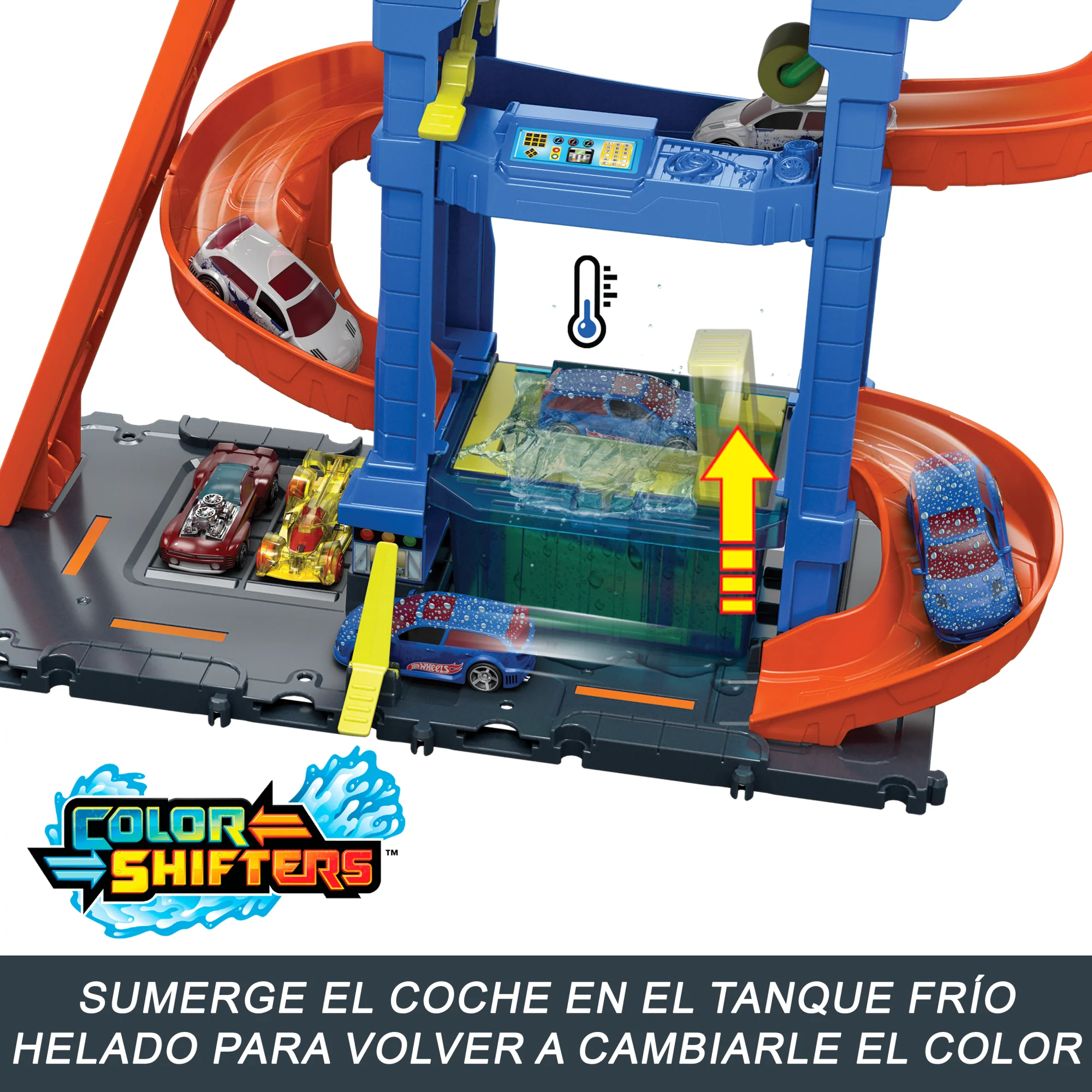 Hot Wheels City Pista Para Coches De Juguete Túnel De Lavado Con Giros - Image 5