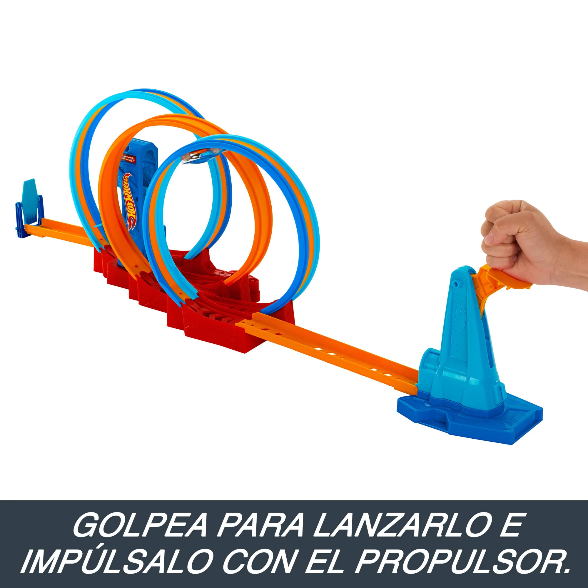 Conjunto De Pista Loopings Locos Ultra Hots De Hot Wheels Con 3 Loopings Y 1 Coche Hot Wheels - Image 3
