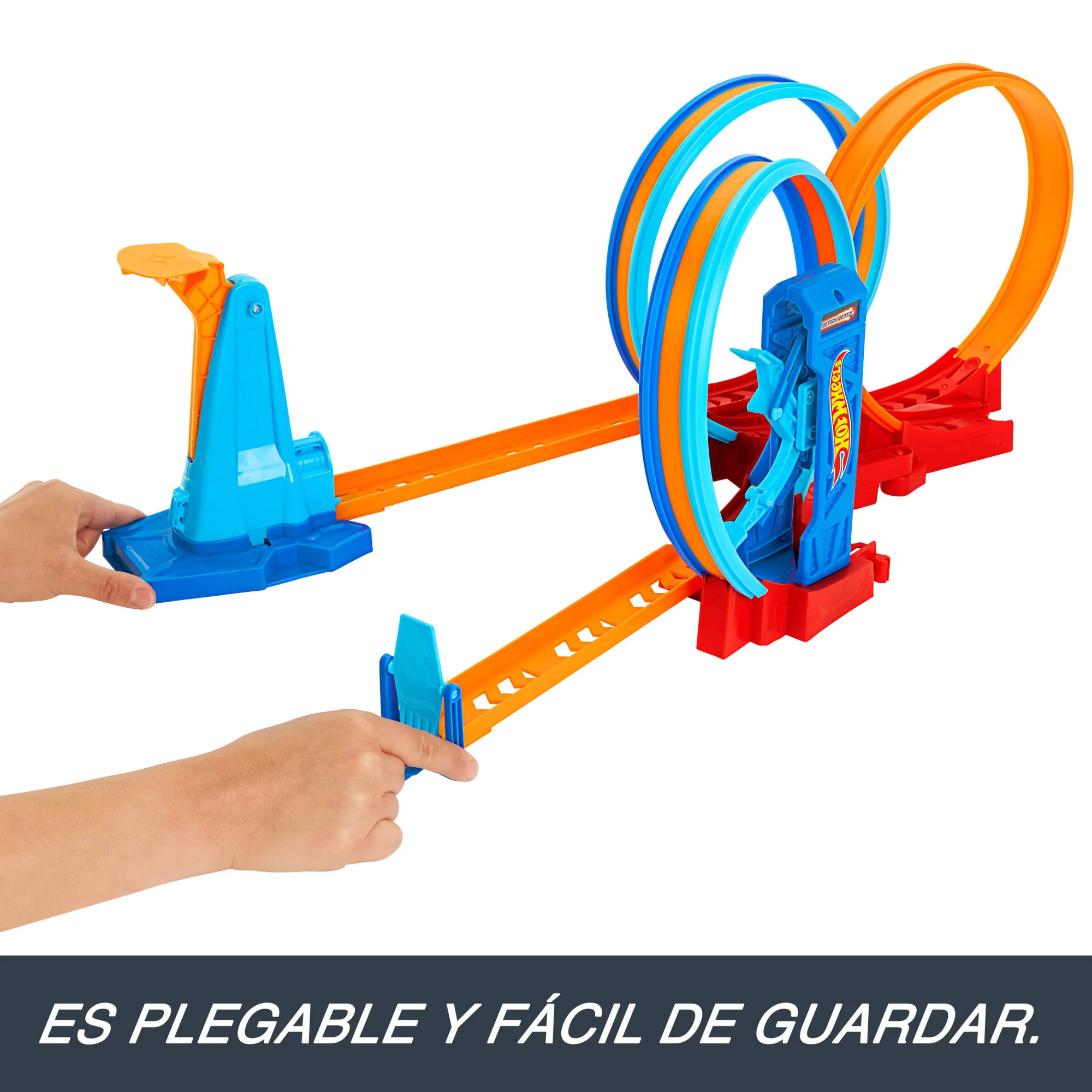 Conjunto De Pista Loopings Locos Ultra Hots De Hot Wheels Con 3 Loopings Y 1 Coche Hot Wheels - Image 5