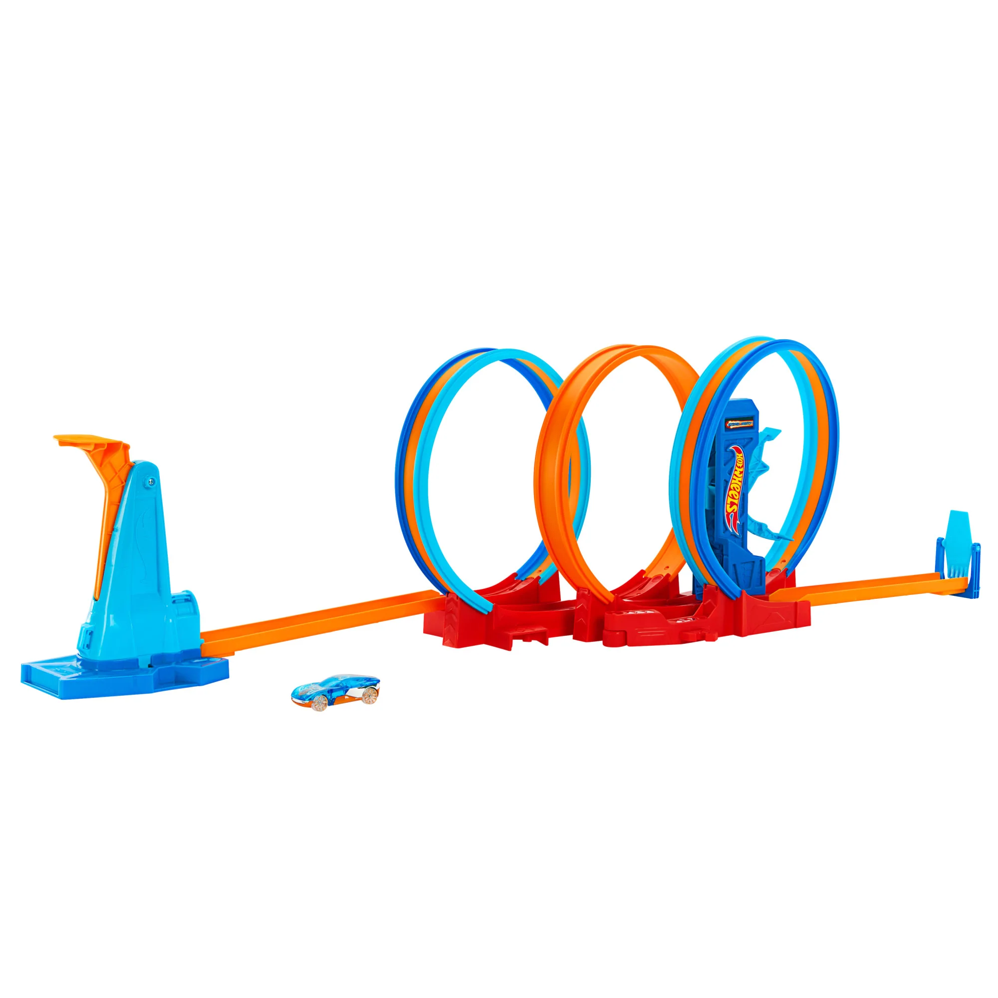 Conjunto De Pista Loopings Locos Ultra Hots De Hot Wheels Con 3 Loopings Y 1 Coche Hot Wheels - Image 6