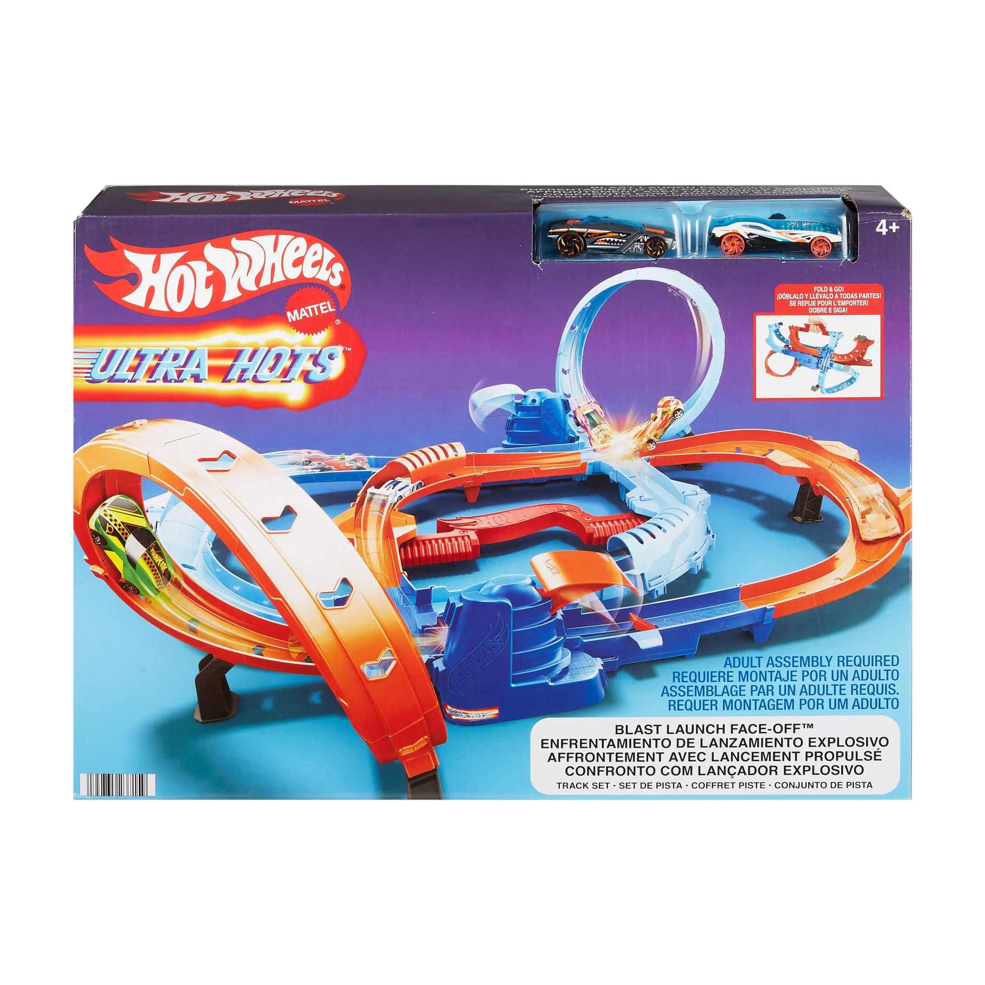 Hot Wheels Ultra Hots Pojedynek z turboprzyspieszeniem Tor wyścigowy Zabawka Zestaw i 2 samochody w skali 1:64 - Image 6